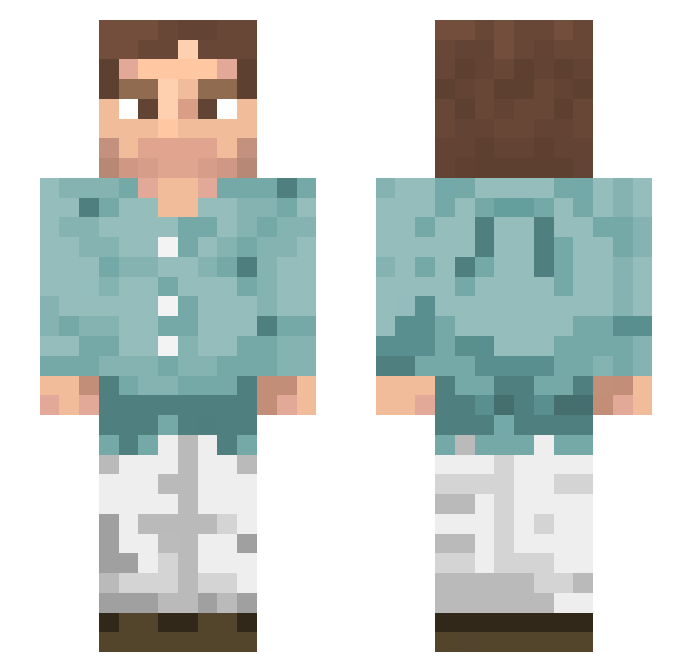 swing_x Minecraft skin, front and back view