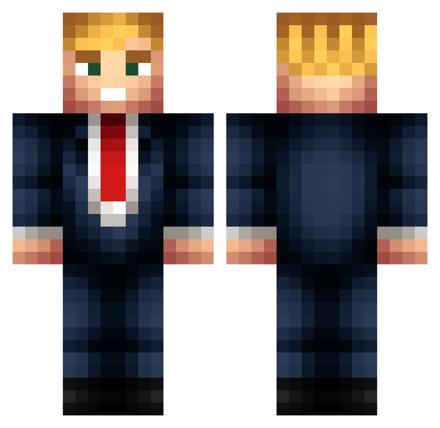 oArqtic Minecraft skin, front and back view