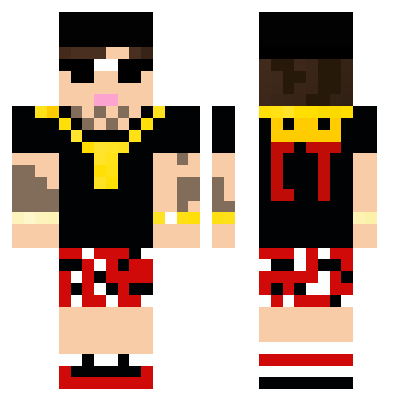 ICE1207_ Minecraft skin, front and back view