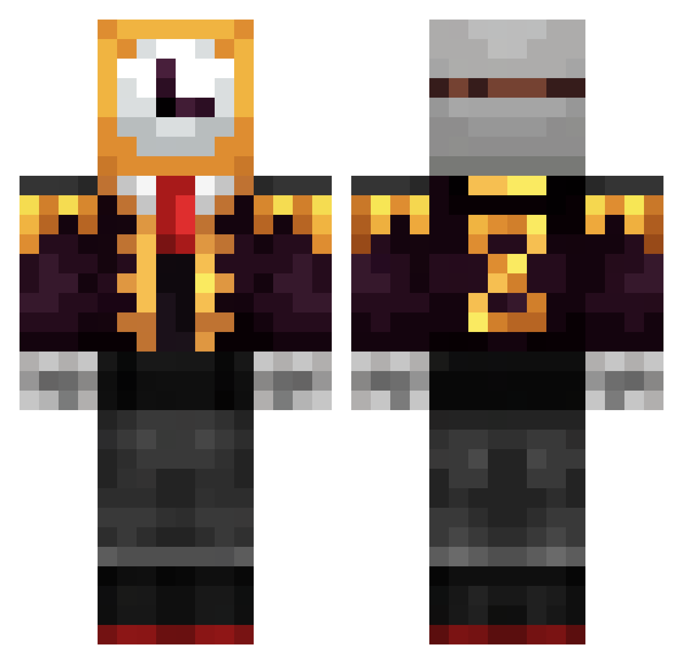 Dorcha61 Minecraft skin, front and back view