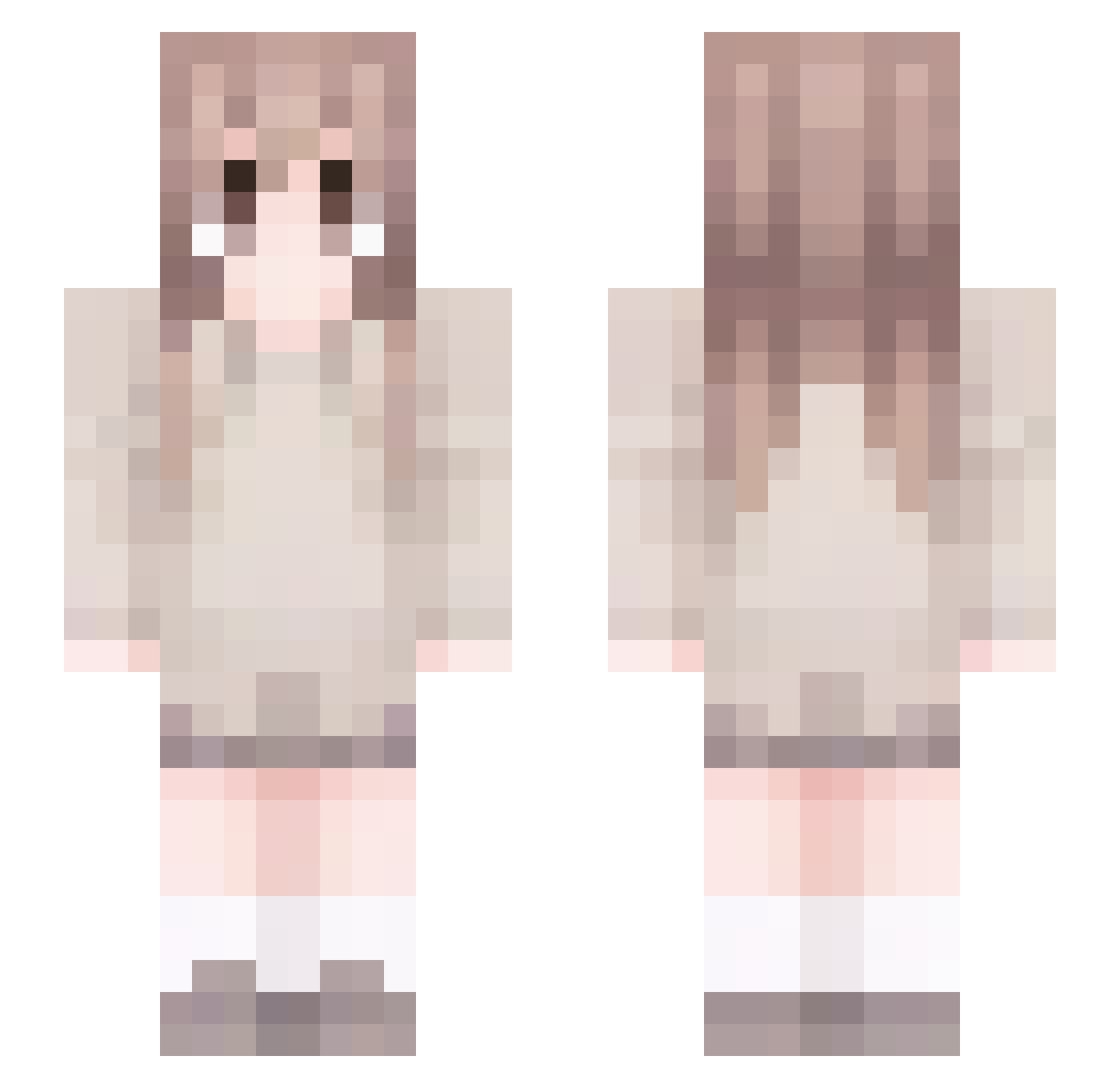 SpottedmistOwO Minecraft skin, front and back view