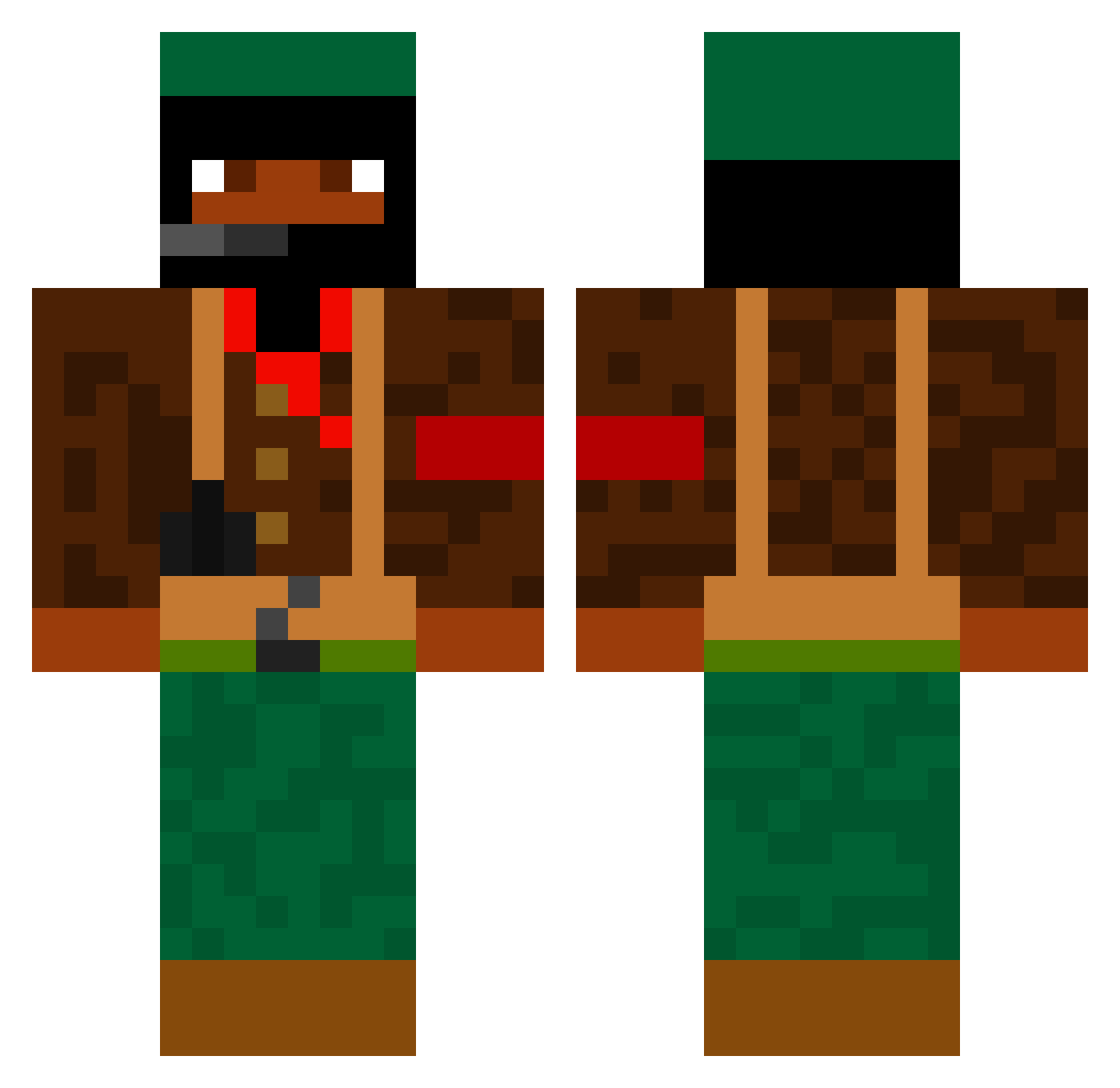 Notdanny123 Minecraft skin, front and back view