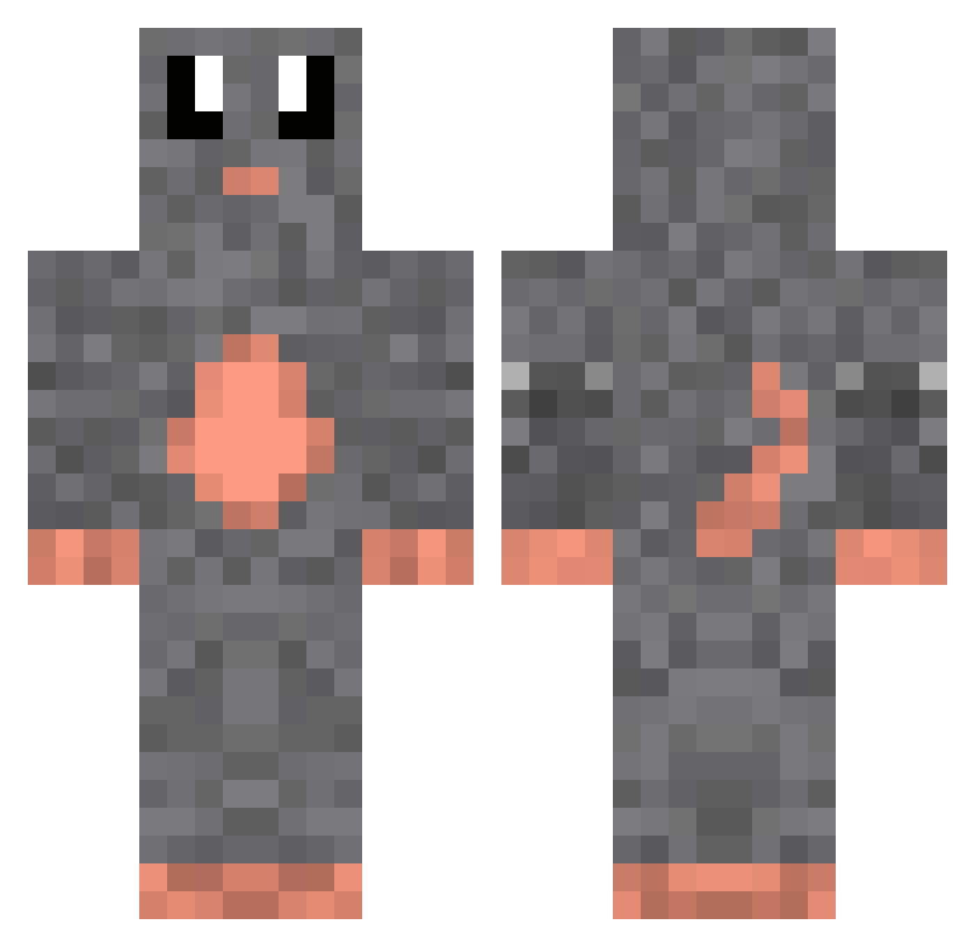 Churr Minecraft skin, front and back view