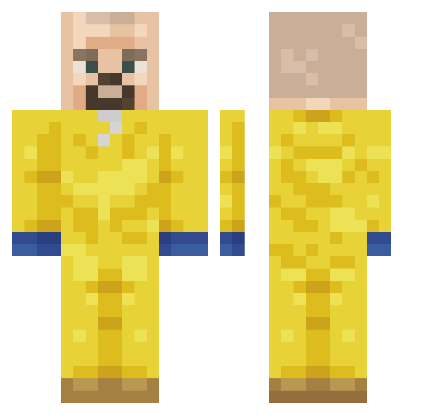 heisenfart101 Minecraft skin, front and back view