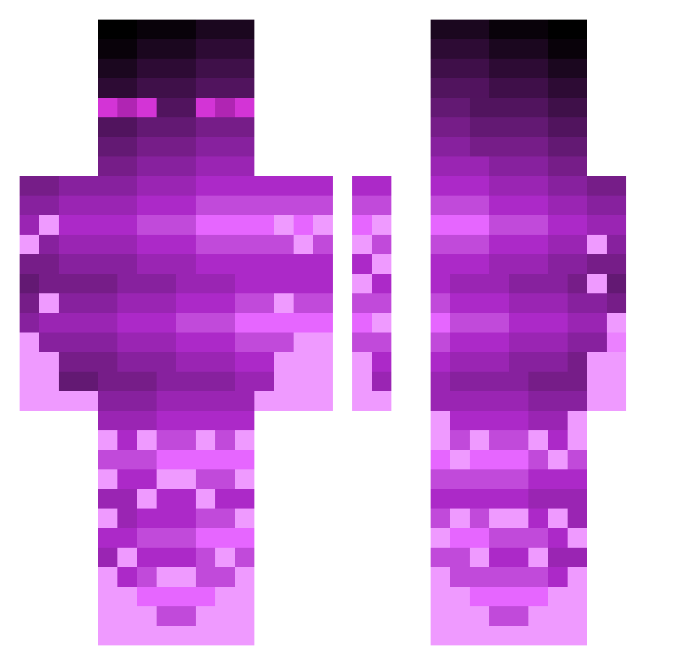 Relatives Minecraft skin, front and back view