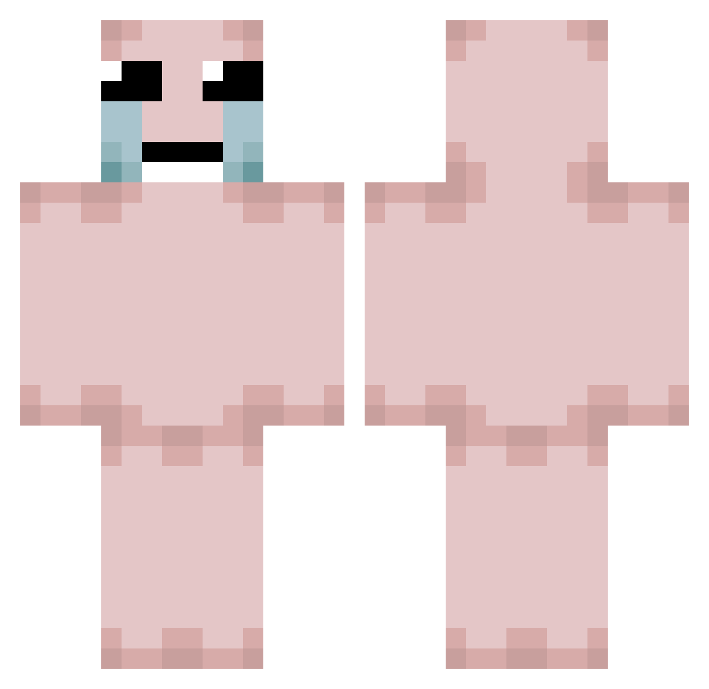 CisCai Minecraft skin, front and back view