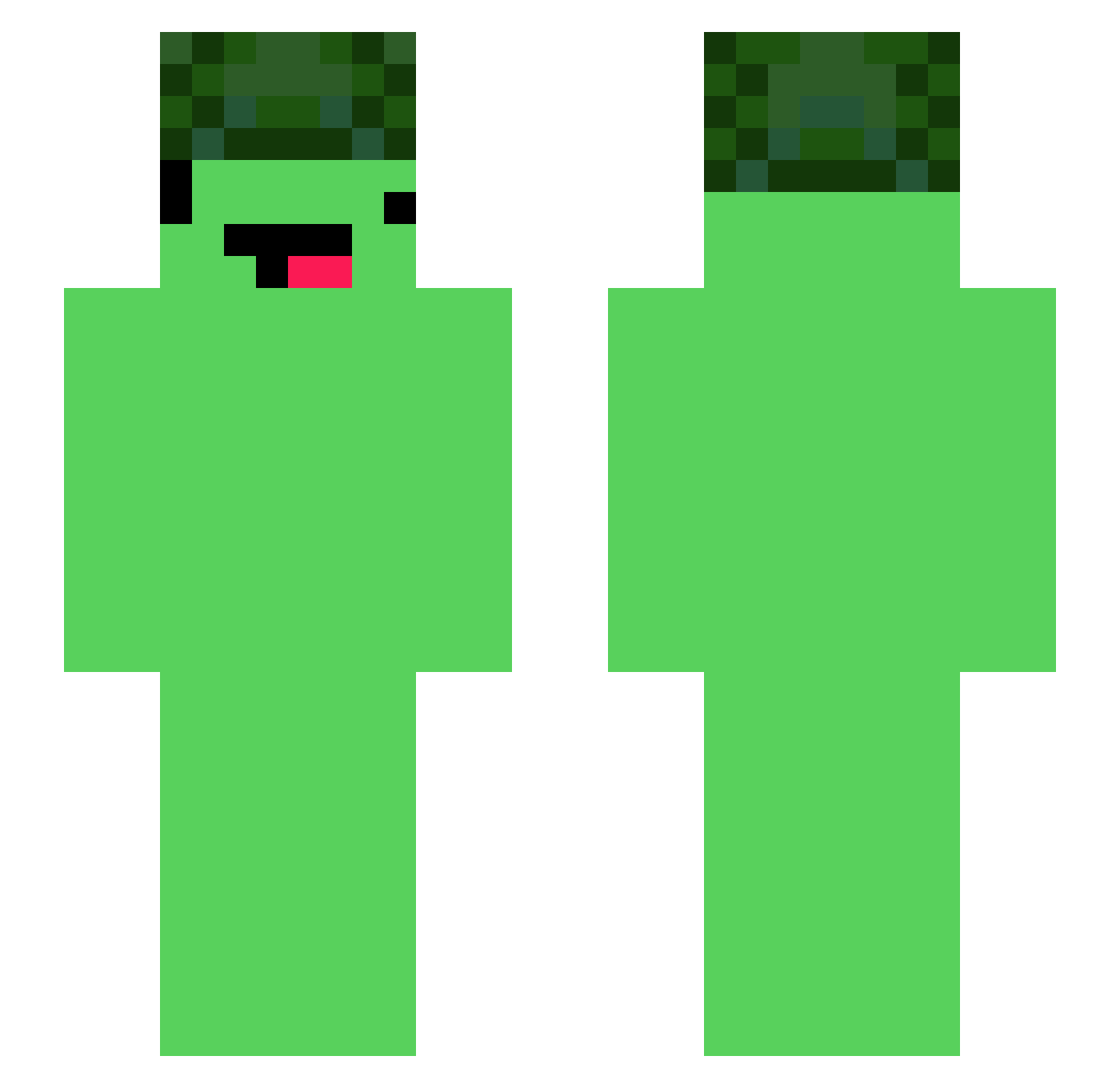 shoolwin Minecraft skin, front and back view