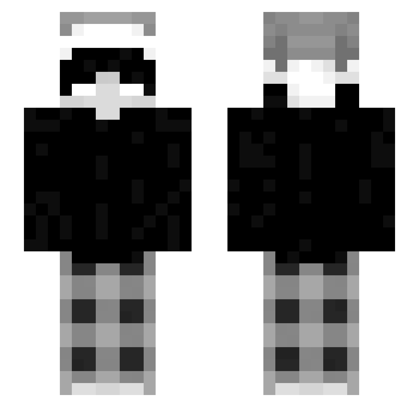 B0BBYTH3R1ZZL0RD Minecraft skin, front and back view