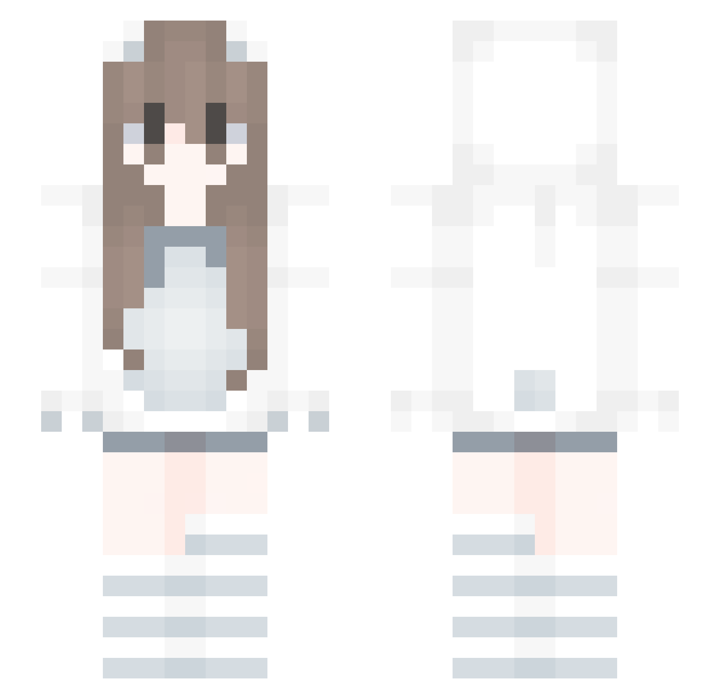 beatrix Minecraft skin, front and back view