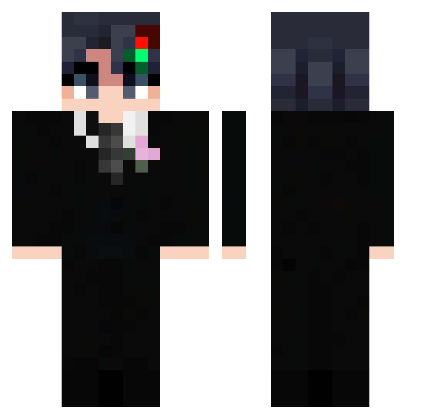 HowYoouDooin Minecraft skin, front and back view