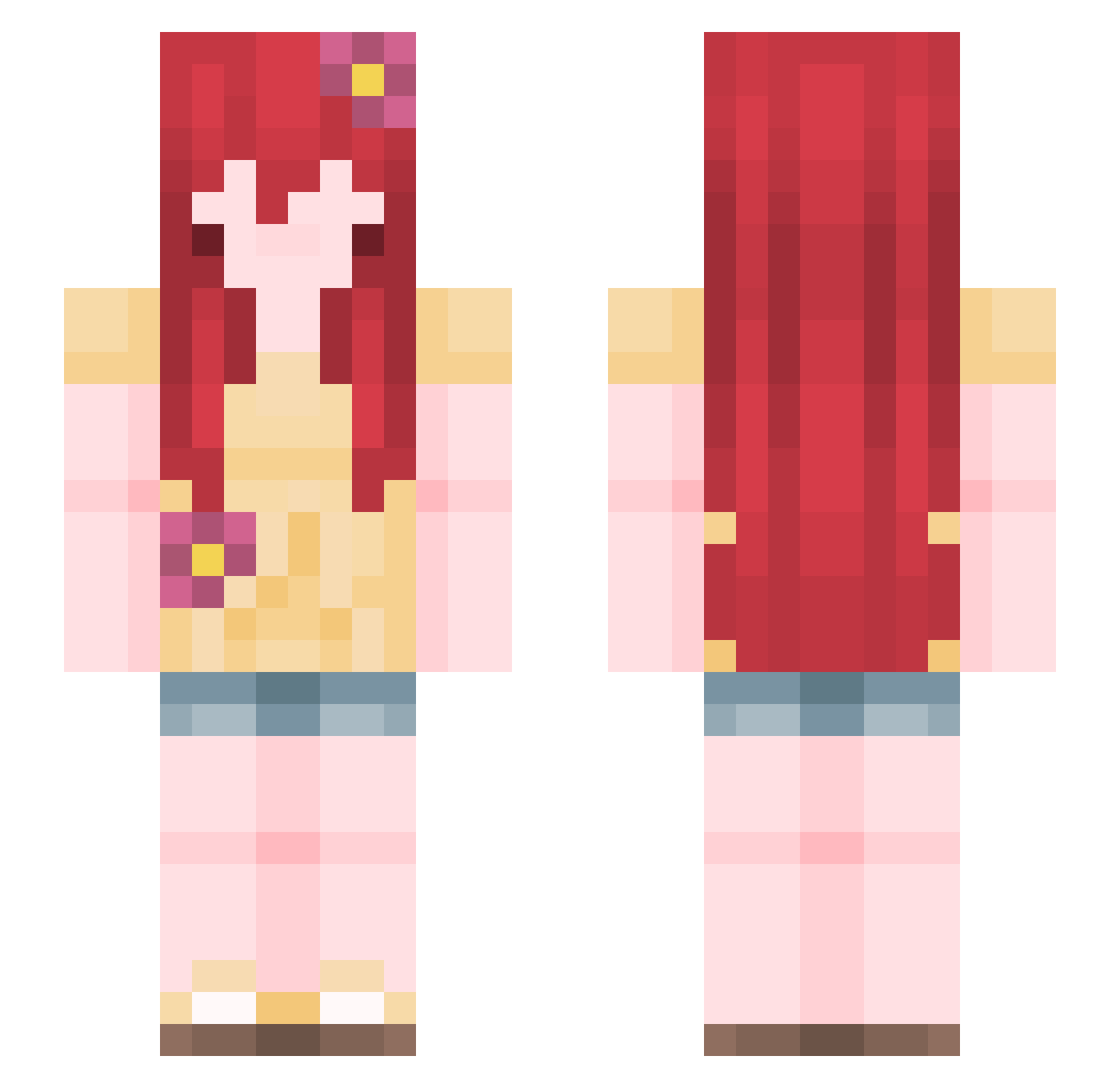 TokitoMuichiro18 Minecraft skin, front and back view