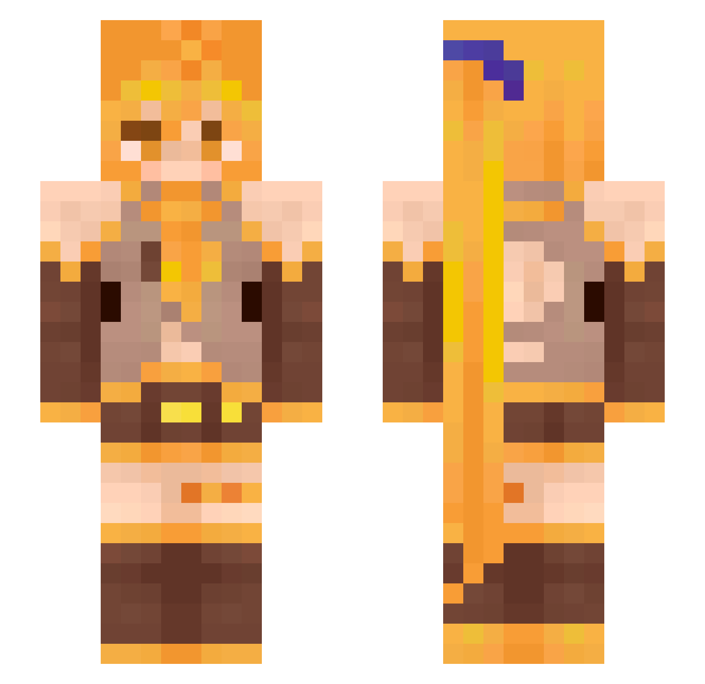 Neru007 Minecraft skin, front and back view