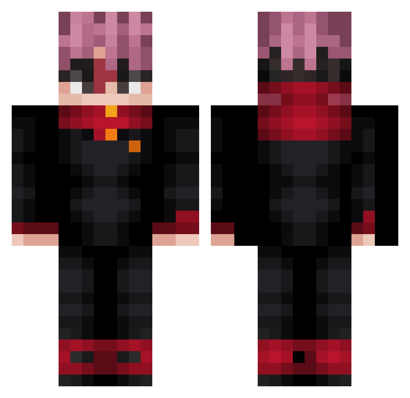Tropical_Blade Minecraft skin, front and back view