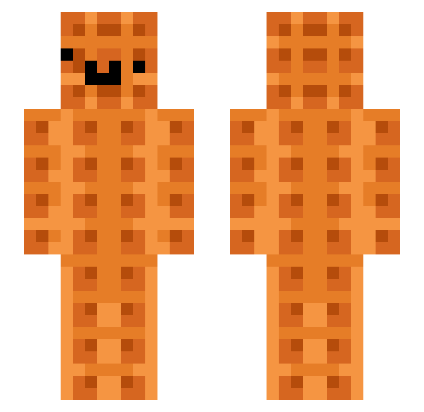 colebaddy Minecraft skin, front and back view