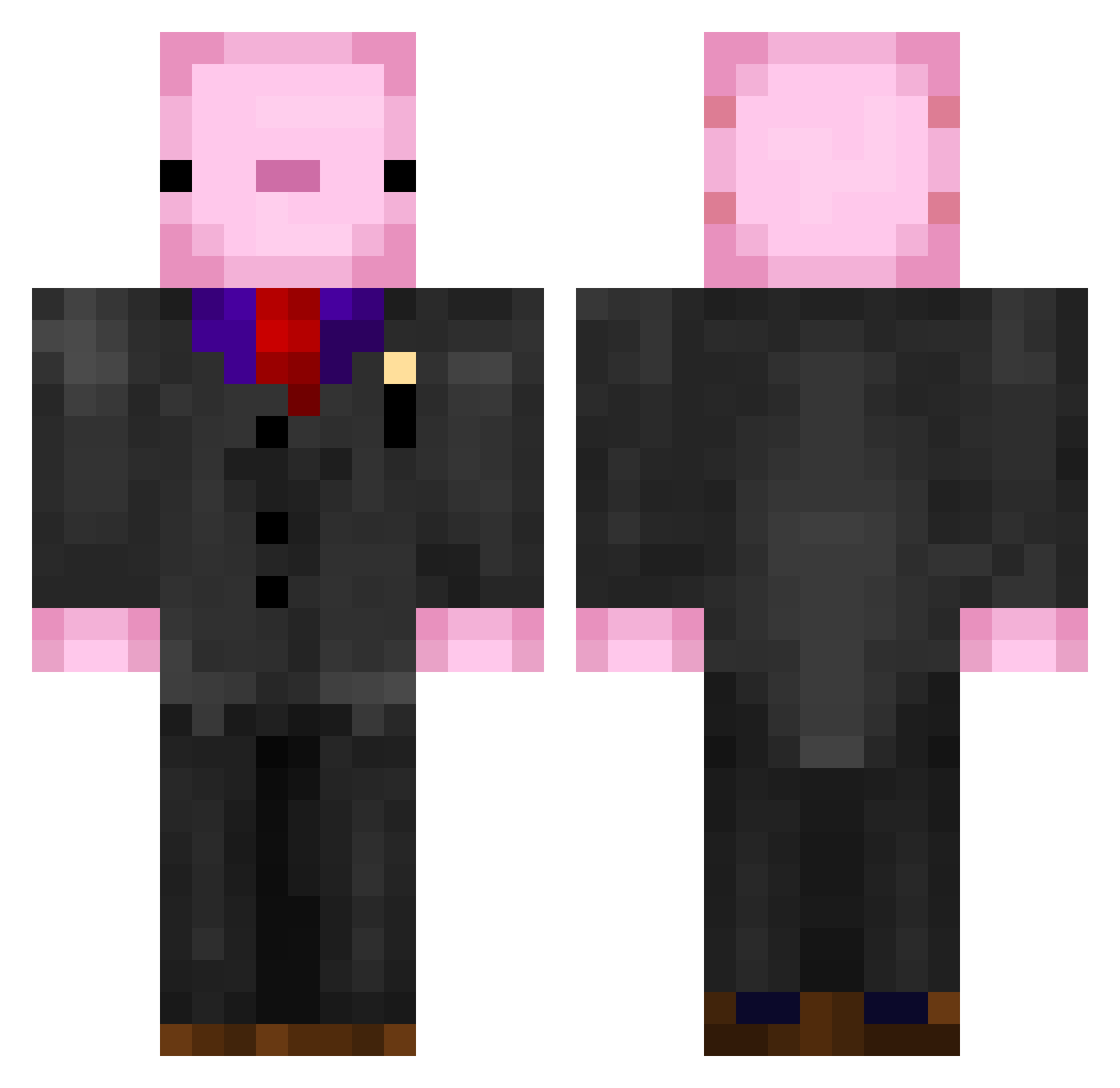 zrlgan Minecraft skin, front and back view