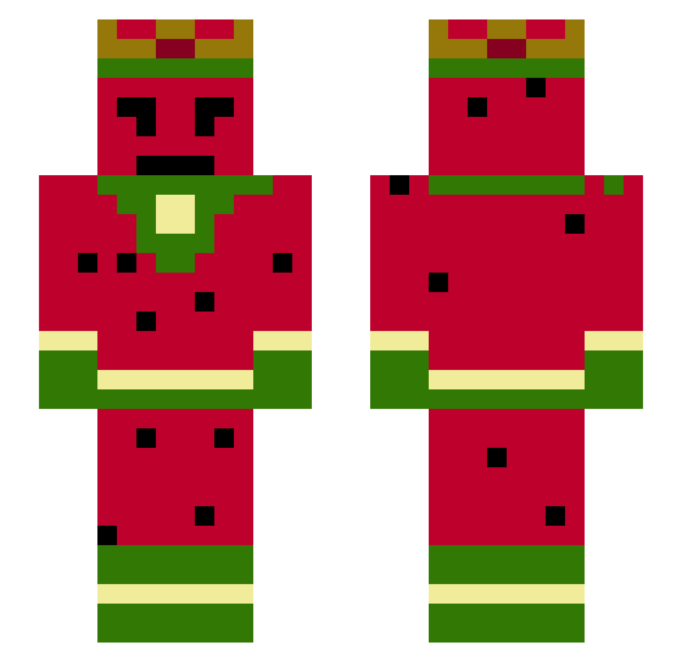 McNova77 Minecraft skin, front and back view