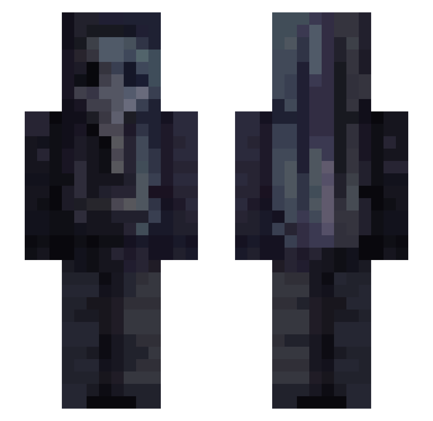 Escapeartist_ Minecraft skin, front and back view