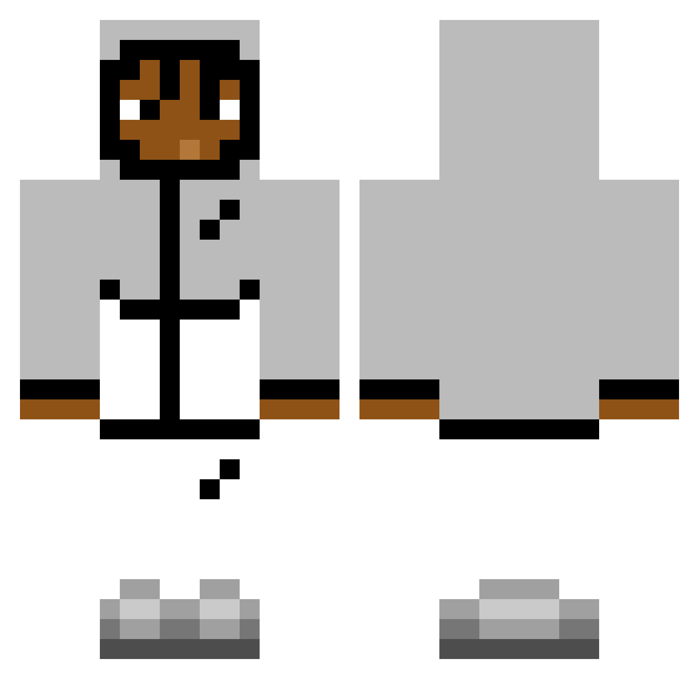 adamekkk Minecraft skin, front and back view