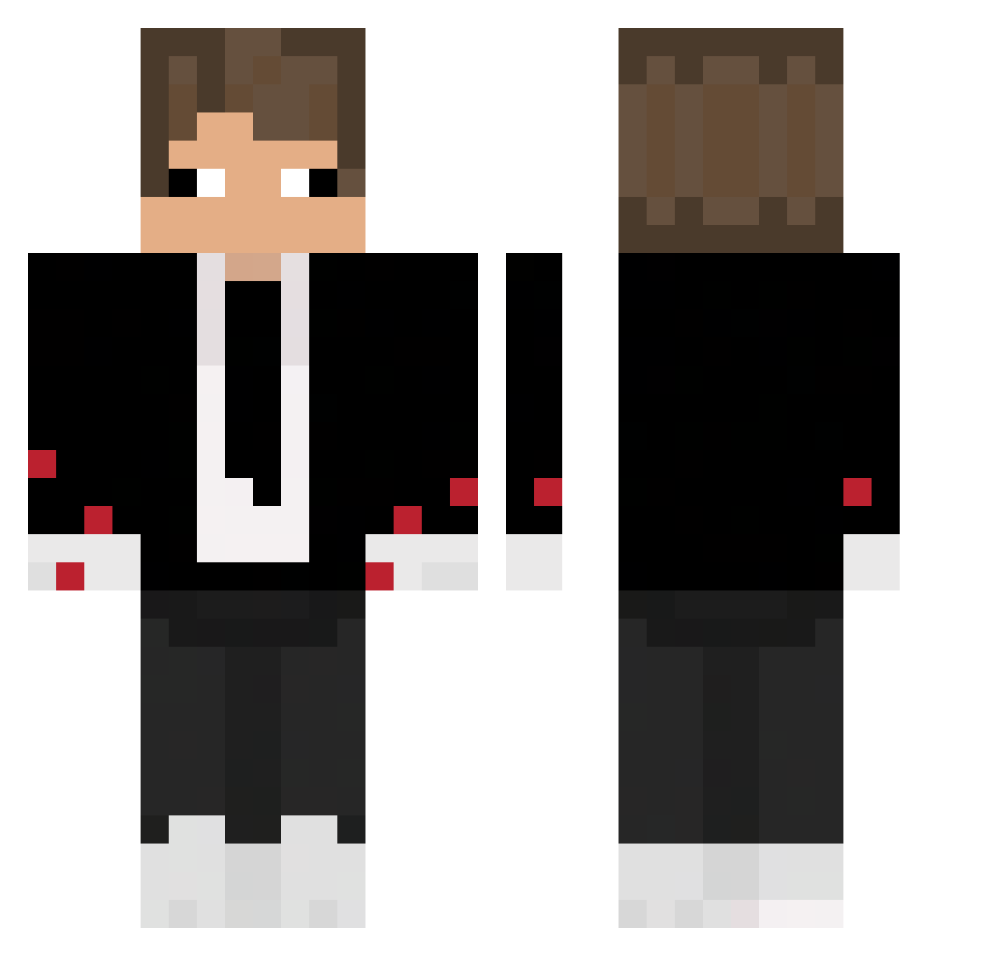 wodaselata Minecraft skin, front and back view