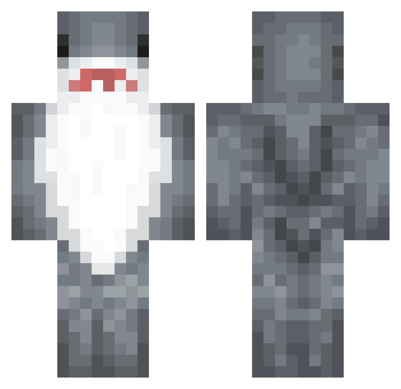 BlankSpaceEn Minecraft skin, front and back view