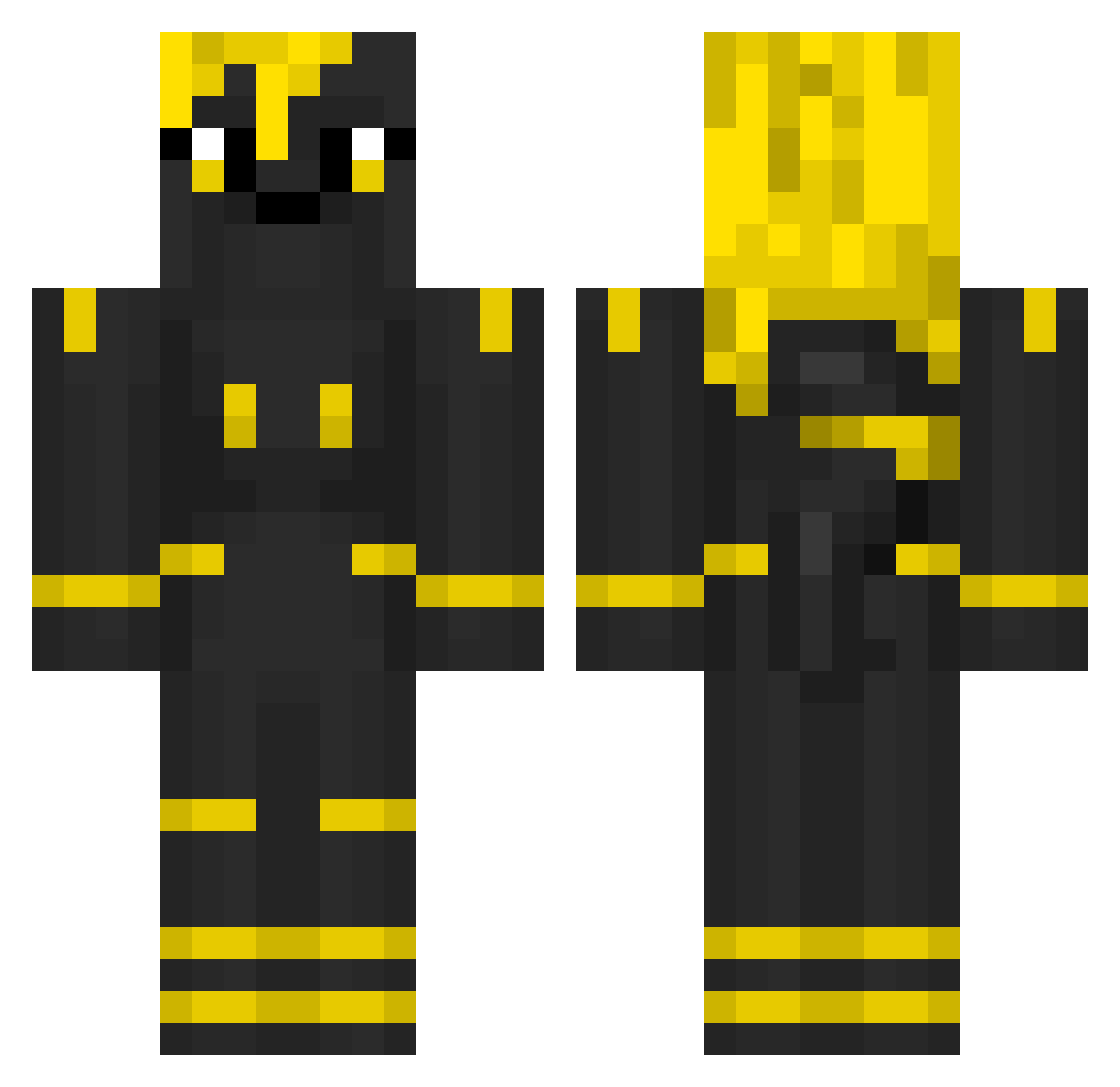 ShineFeline Minecraft skin, front and back view