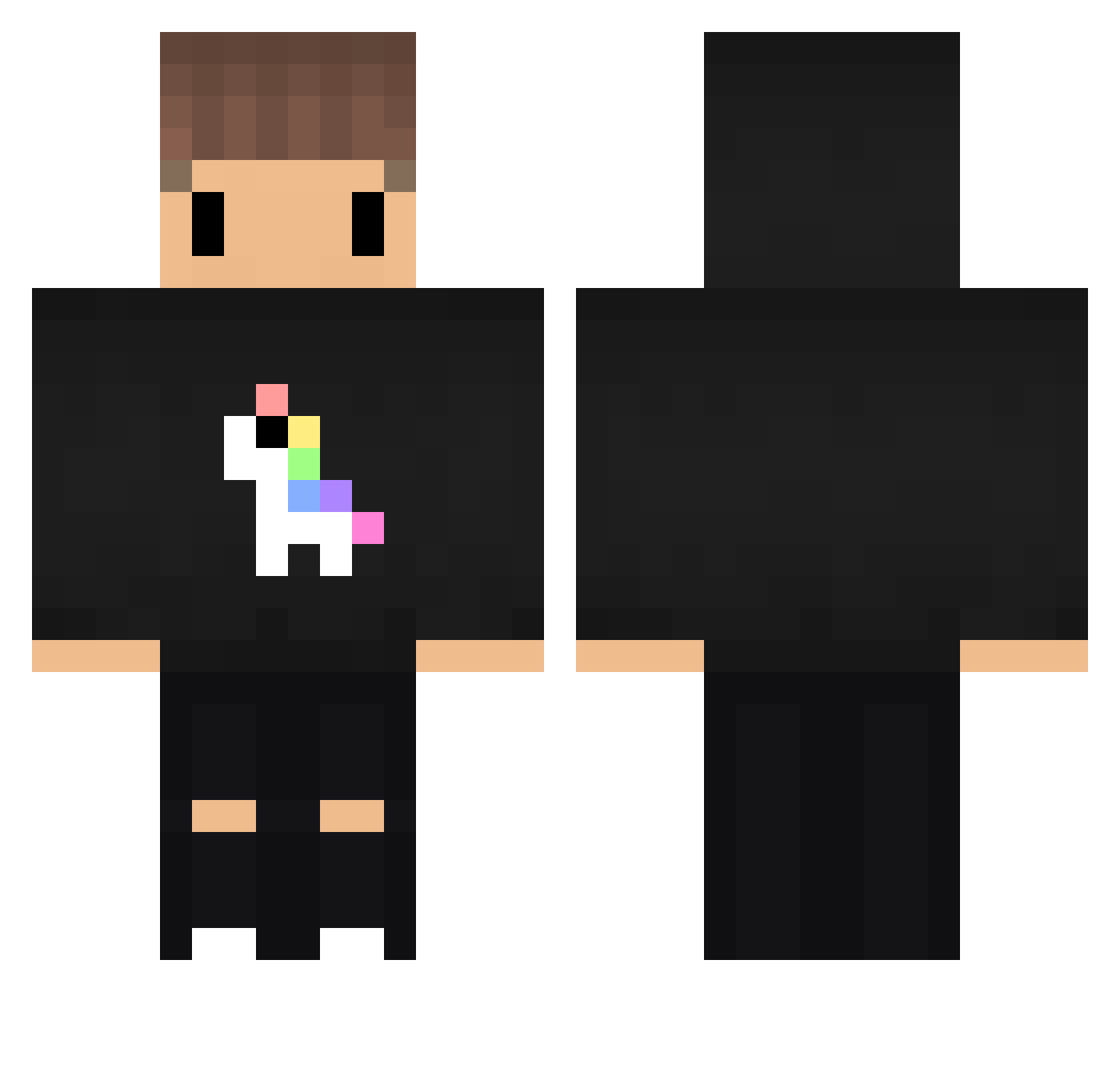 XxRhonPvPxX Minecraft skin, front and back view