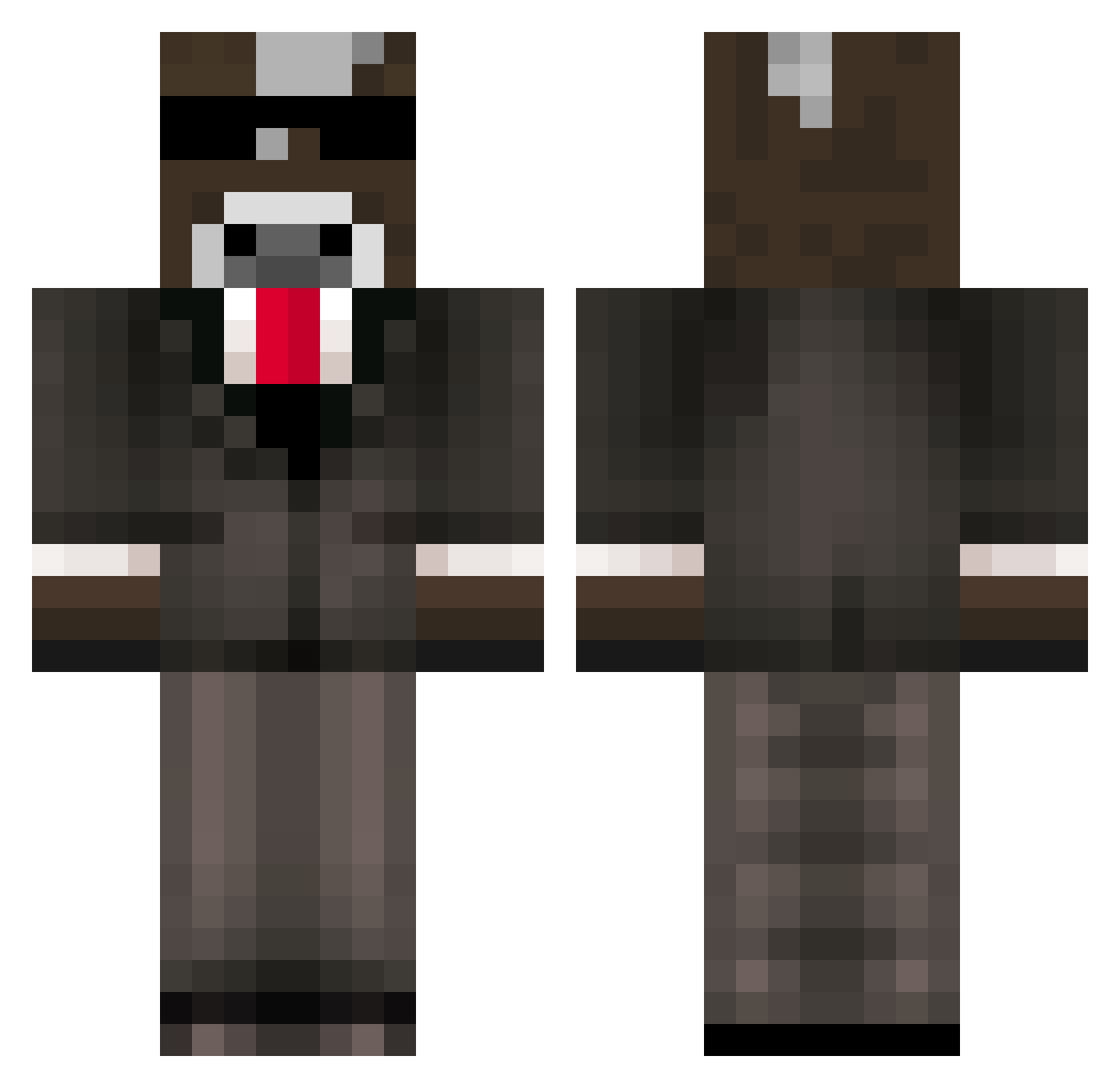 Tyronethegod46 Minecraft skin, front and back view