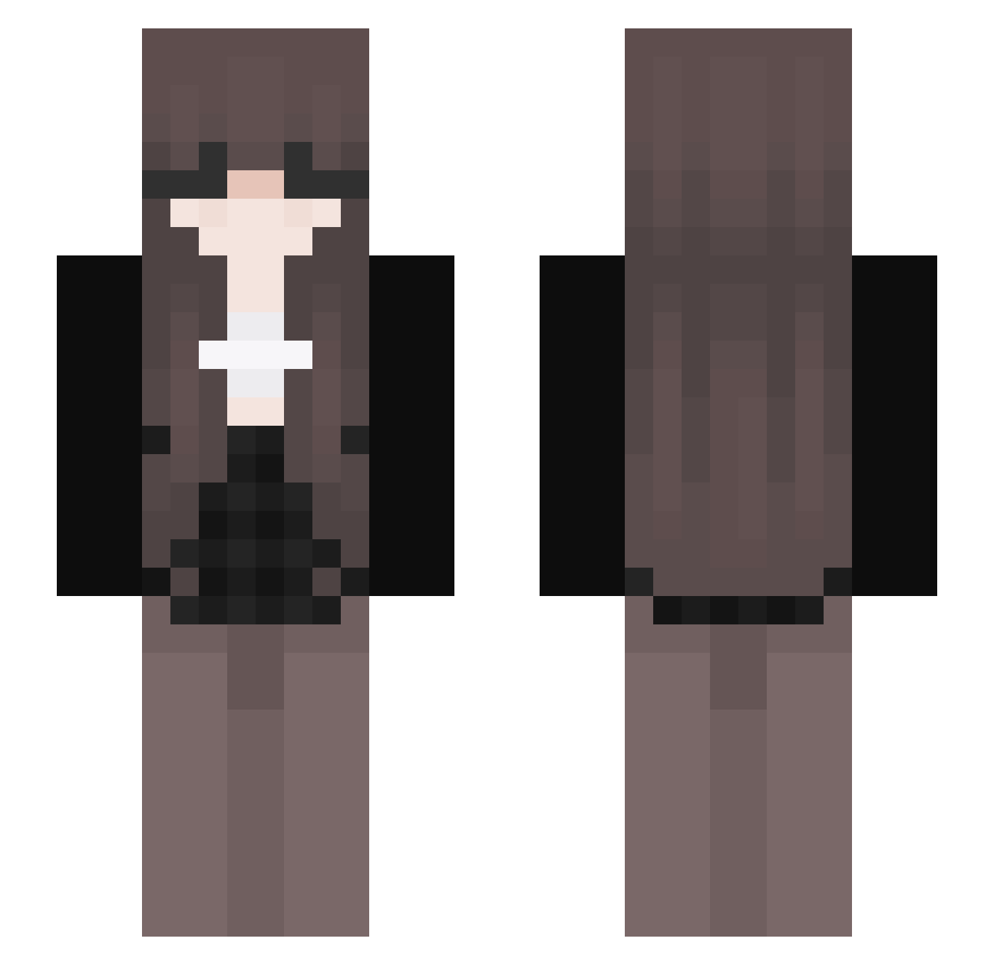 dasfyne Minecraft skin, front and back view