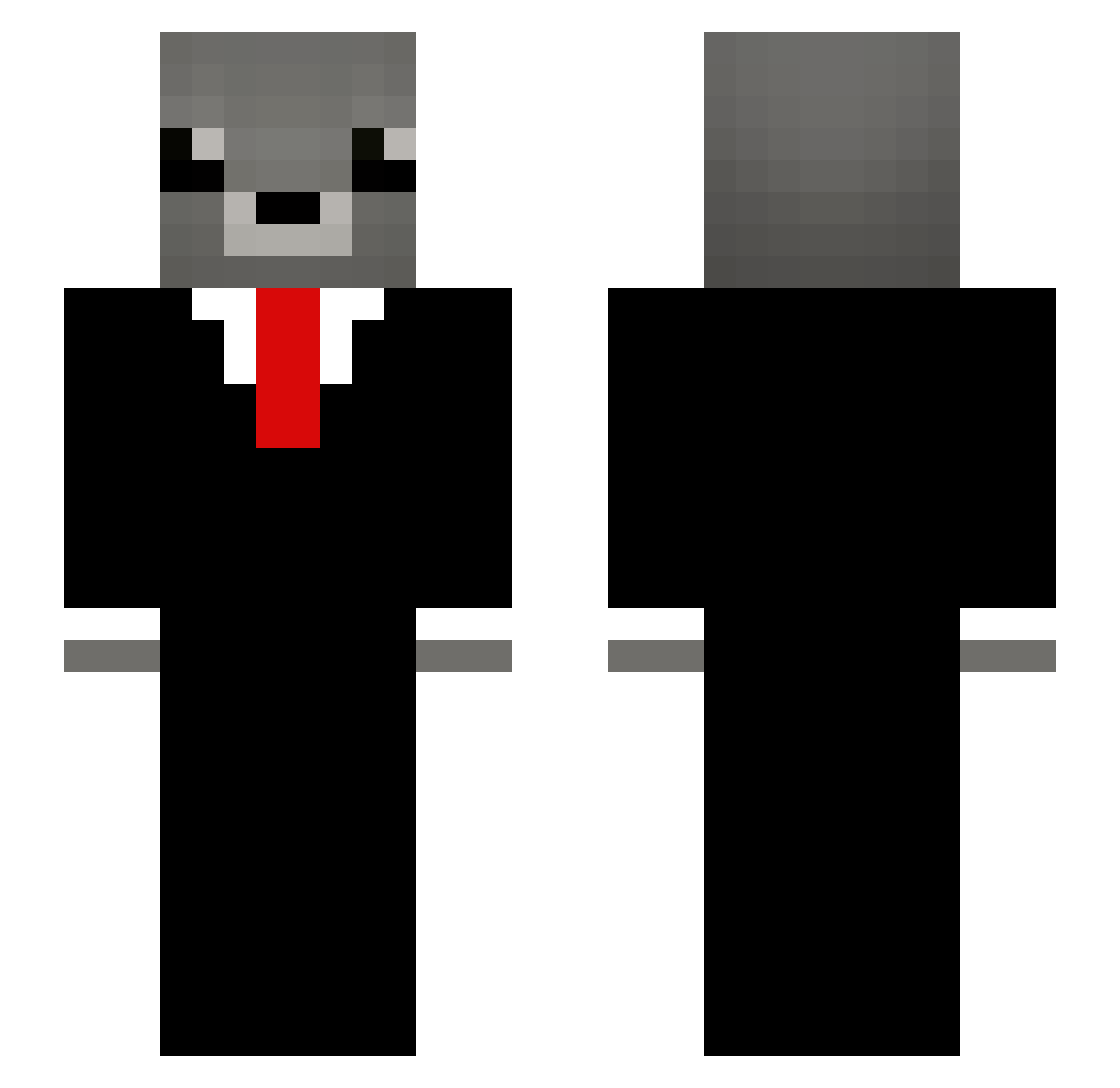 ThaChocoo Minecraft skin, front and back view