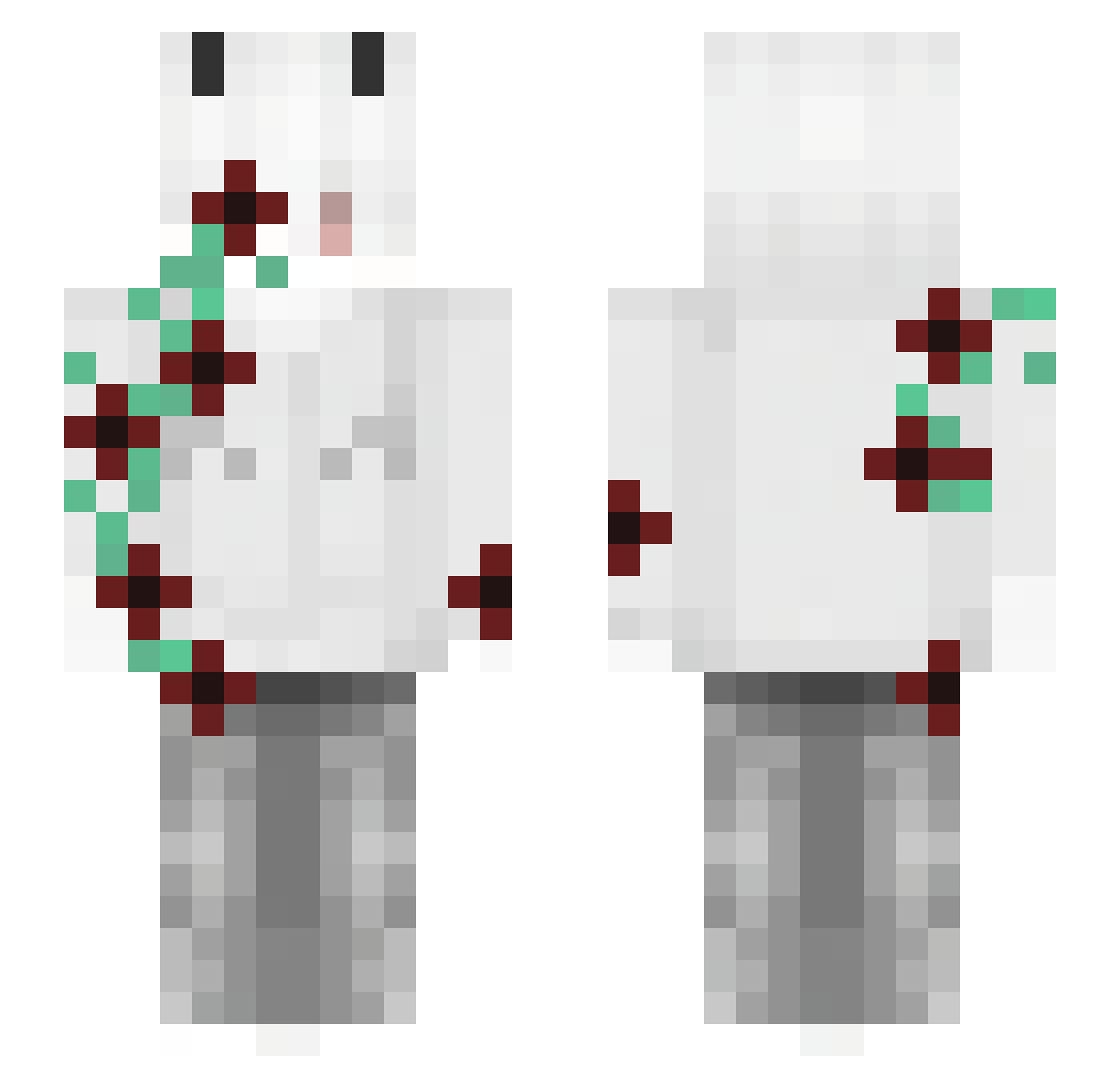 _SolFire Minecraft skin, front and back view