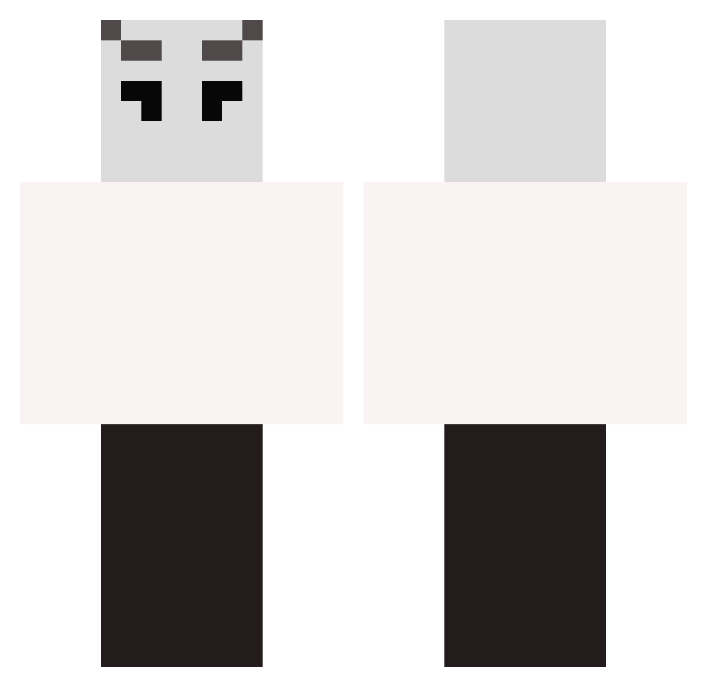 Bliggityblag Minecraft skin, front and back view