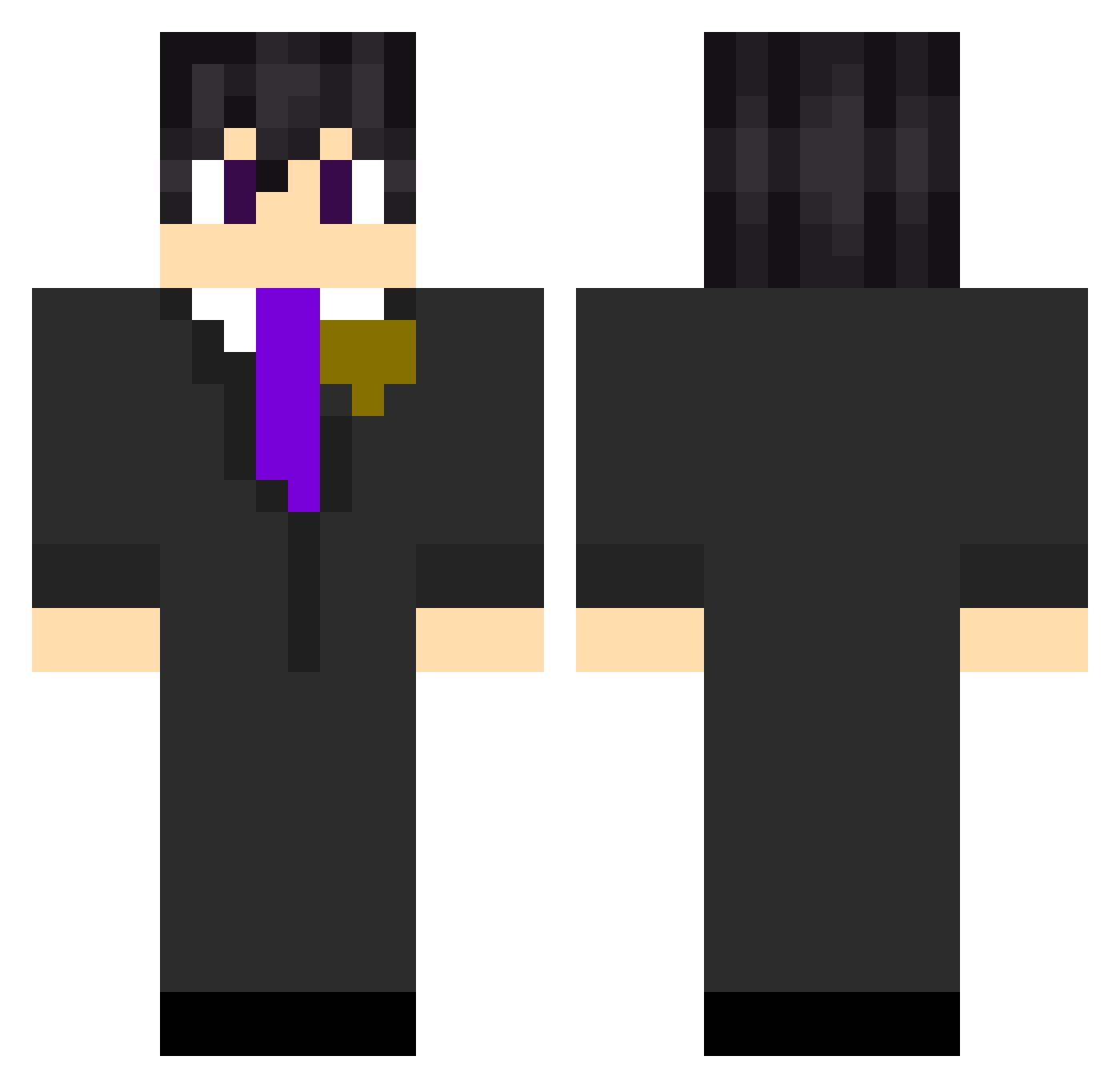 Reifgamer75 Minecraft skin, front and back view