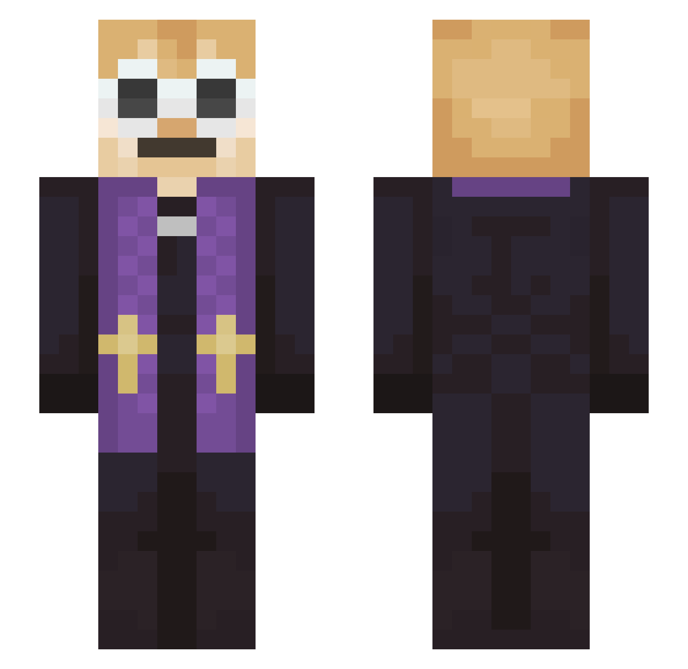 odAazpoZ Minecraft skin, front and back view