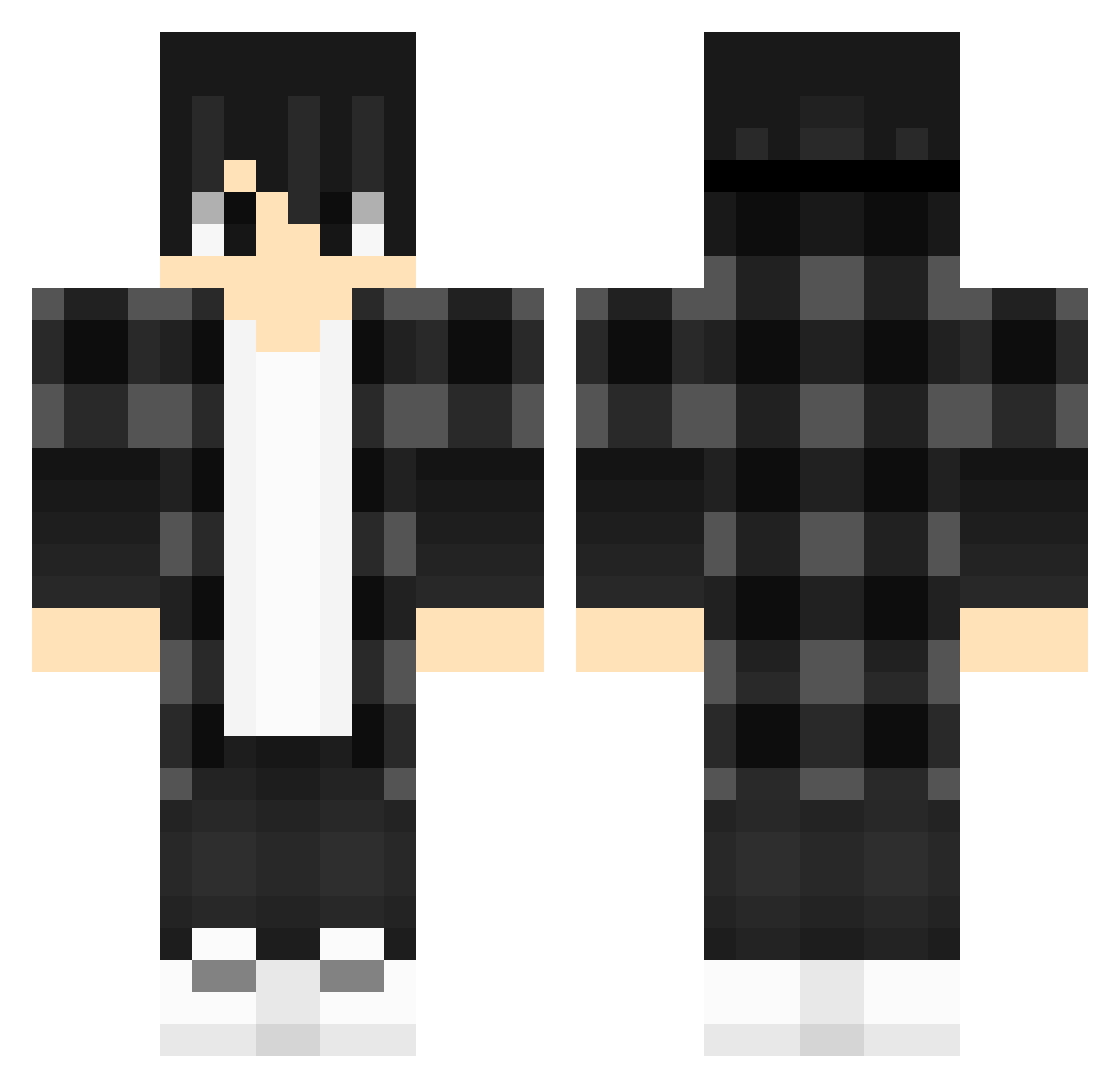 Stackend Minecraft skin, front and back view