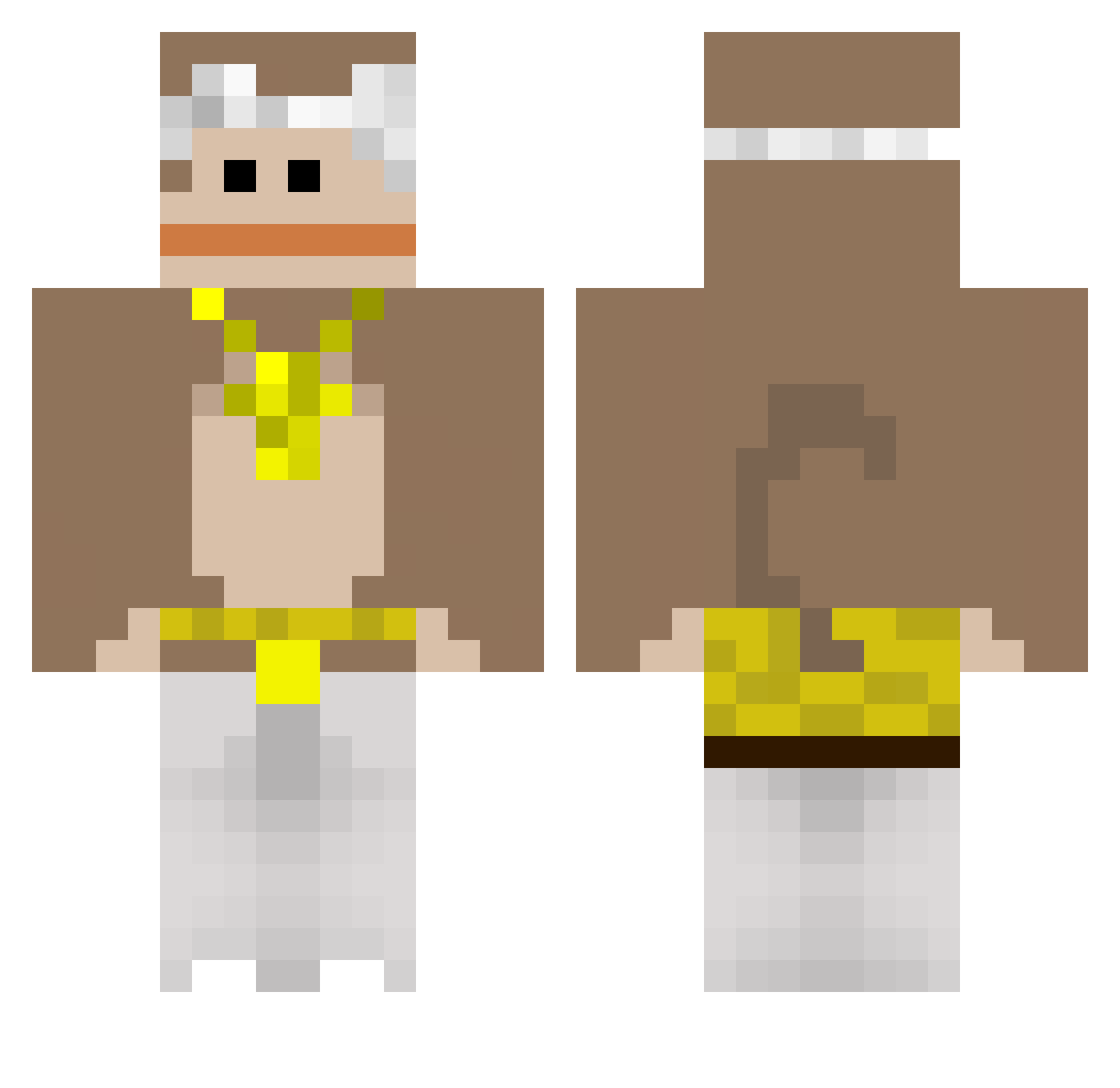 _Toasted_toes Minecraft skin, front and back view