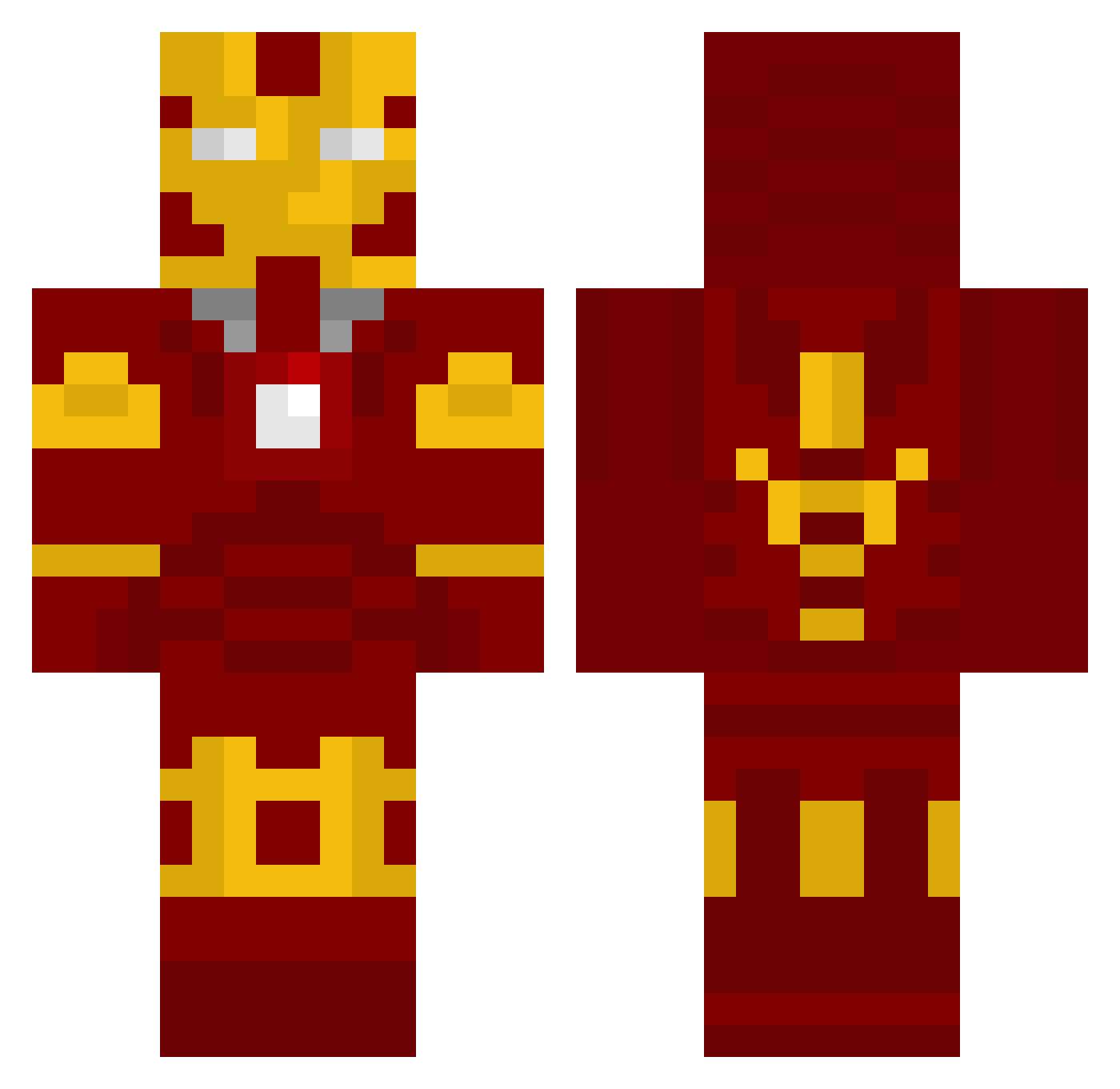 Harast Minecraft skin, front and back view