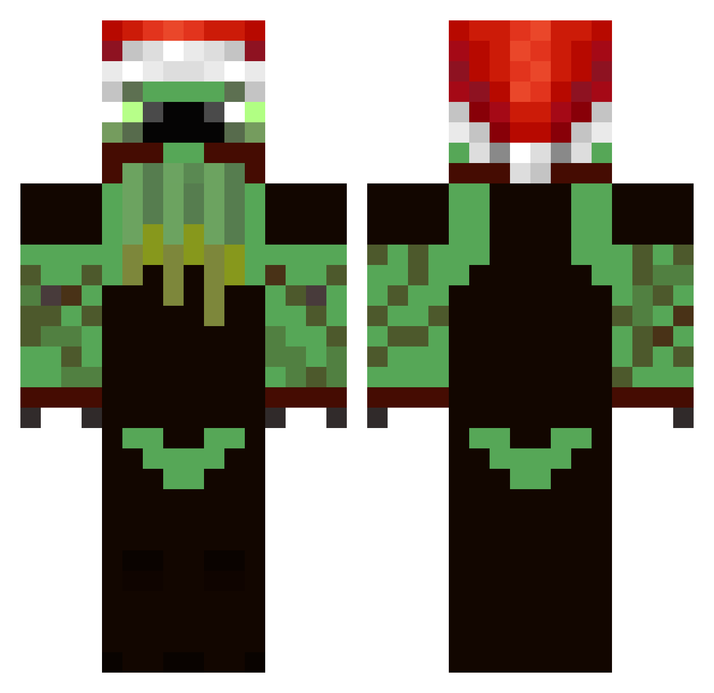 vilgaxbadboy Minecraft skin, front and back view