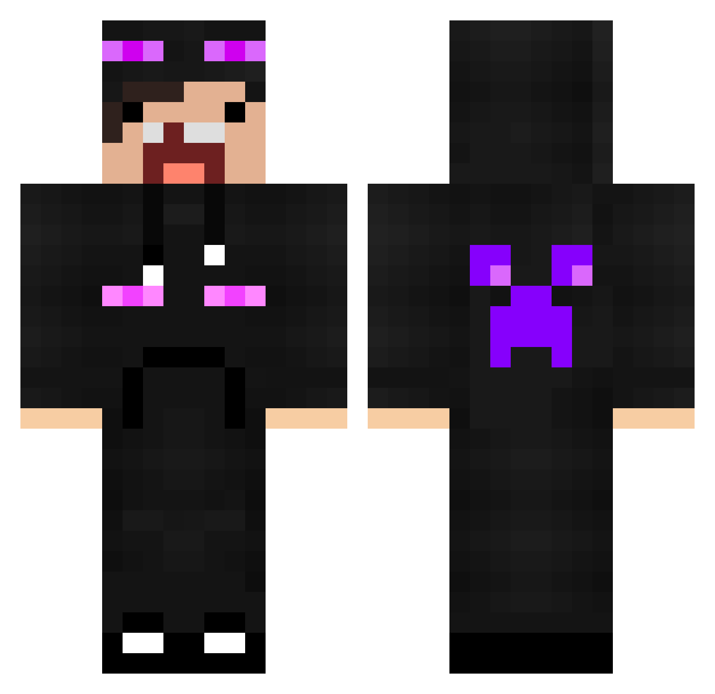 SpandyCallum Minecraft skin, front and back view