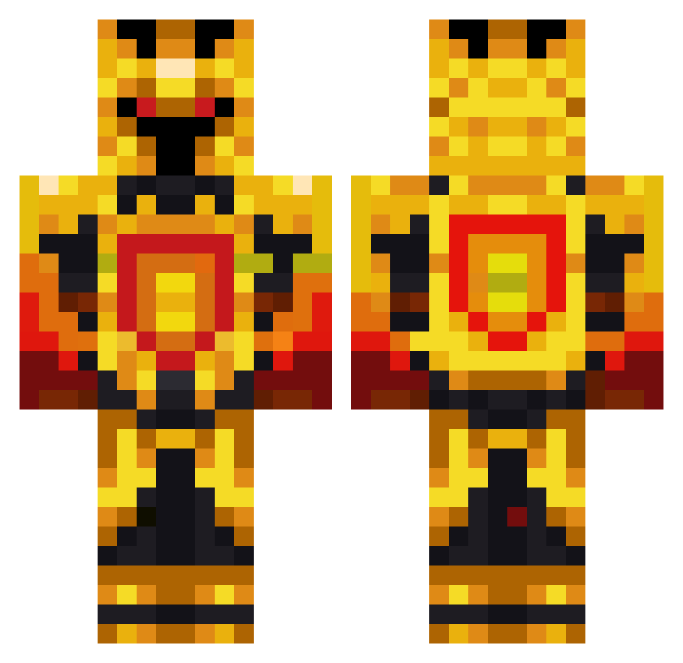 SpartonShot3 Minecraft skin, front and back view