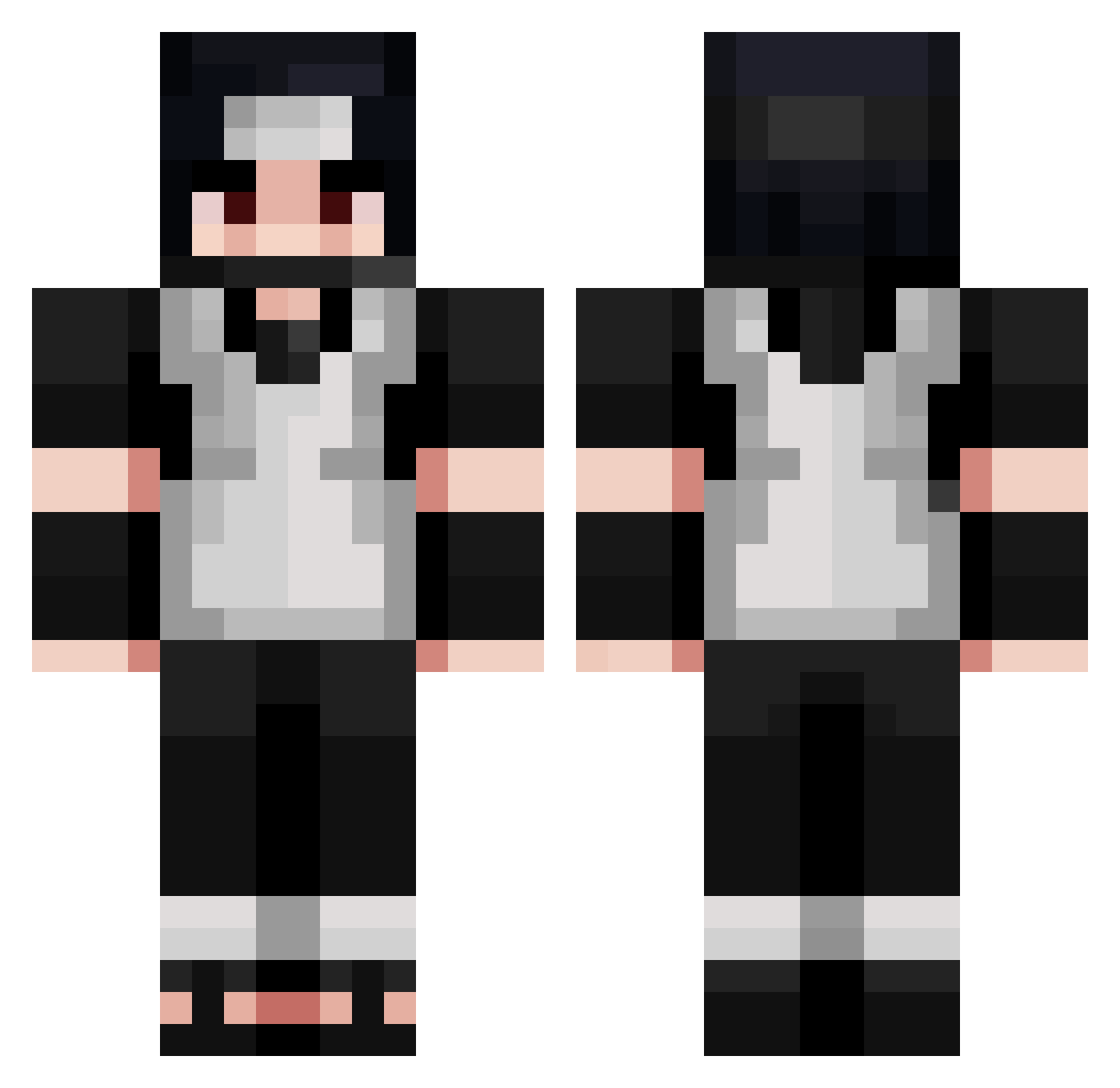 RezzLe_61 Minecraft skin, front and back view