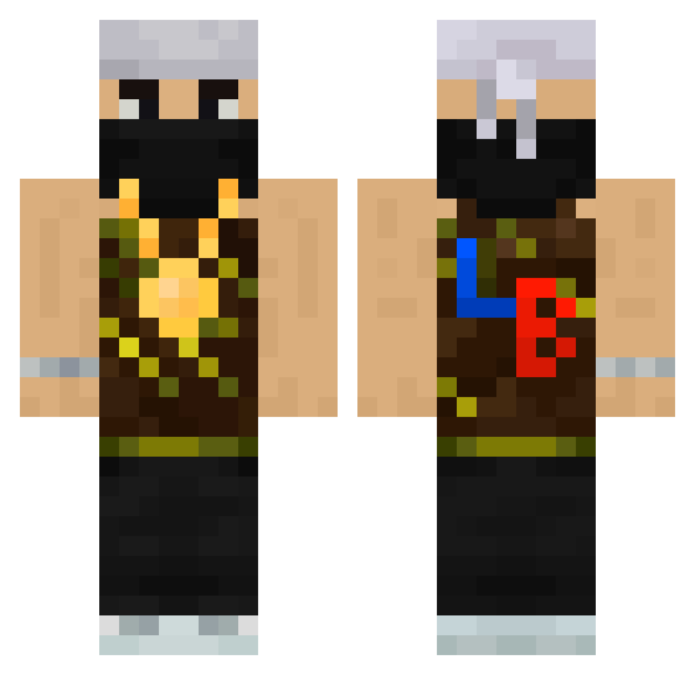 Skids243 Minecraft skin, front and back view
