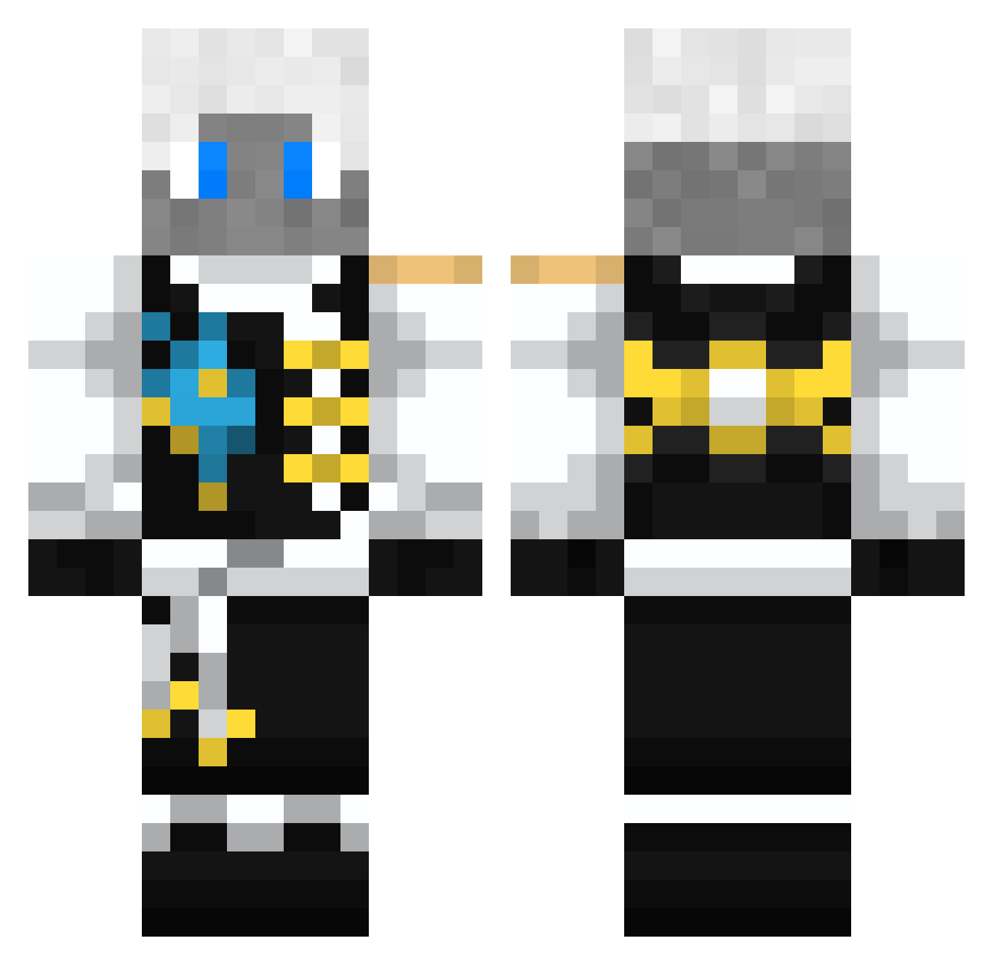 Toussigang Minecraft skin, front and back view