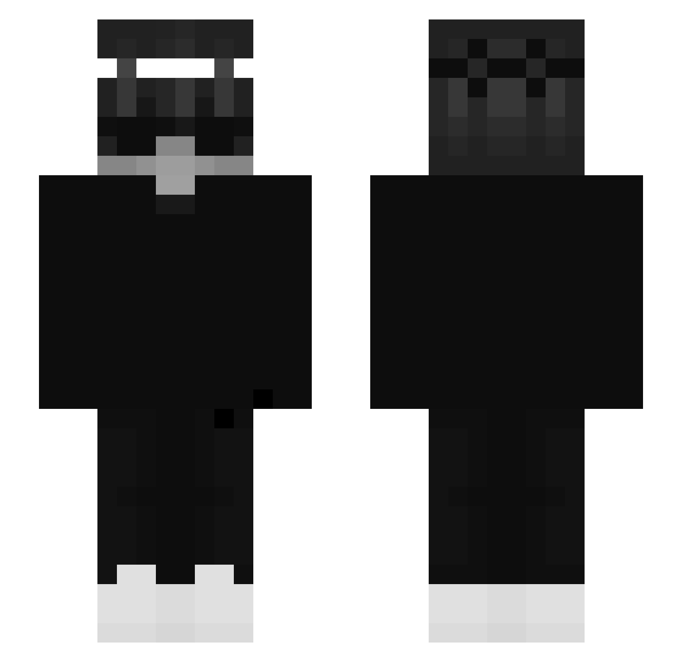 oexp Minecraft skin, front and back view
