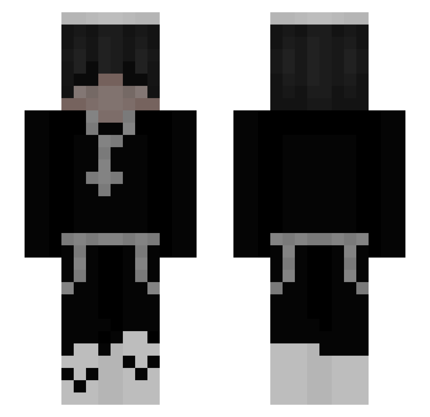 iloveMyToilet Minecraft skin, front and back view