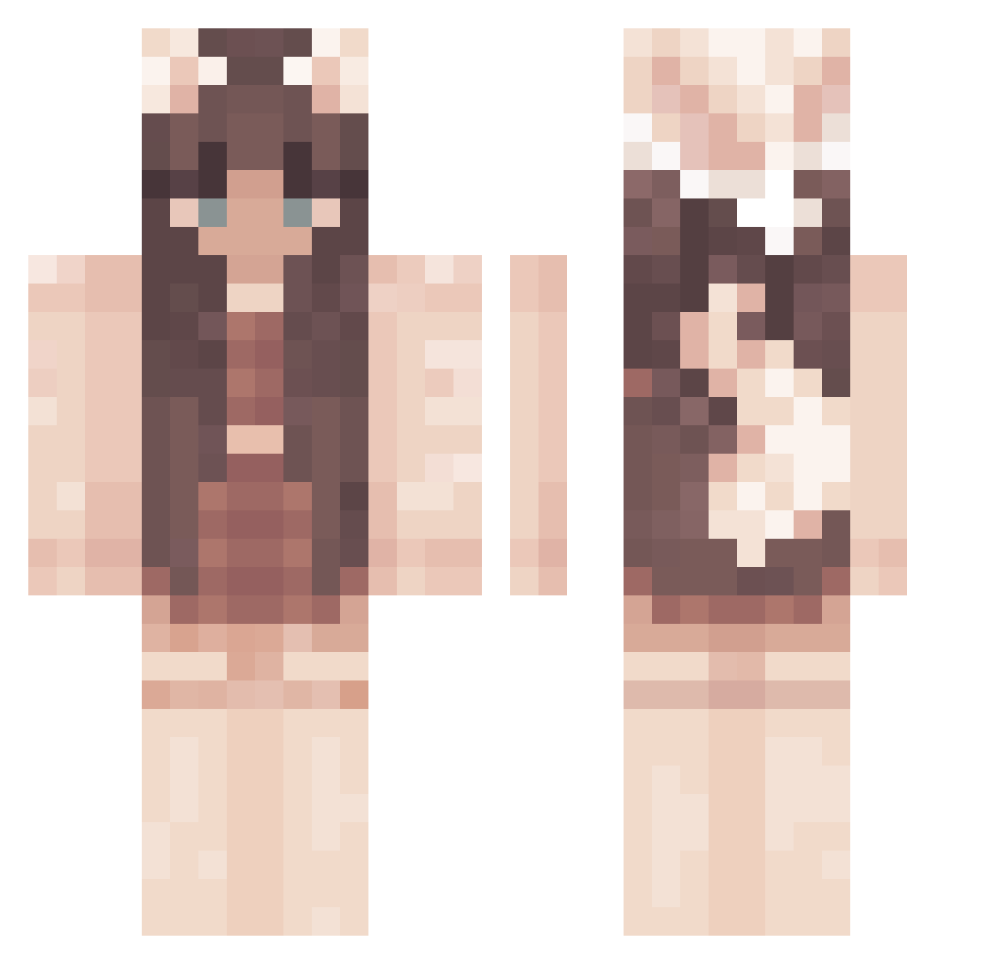 Lavernne Minecraft skin, front and back view