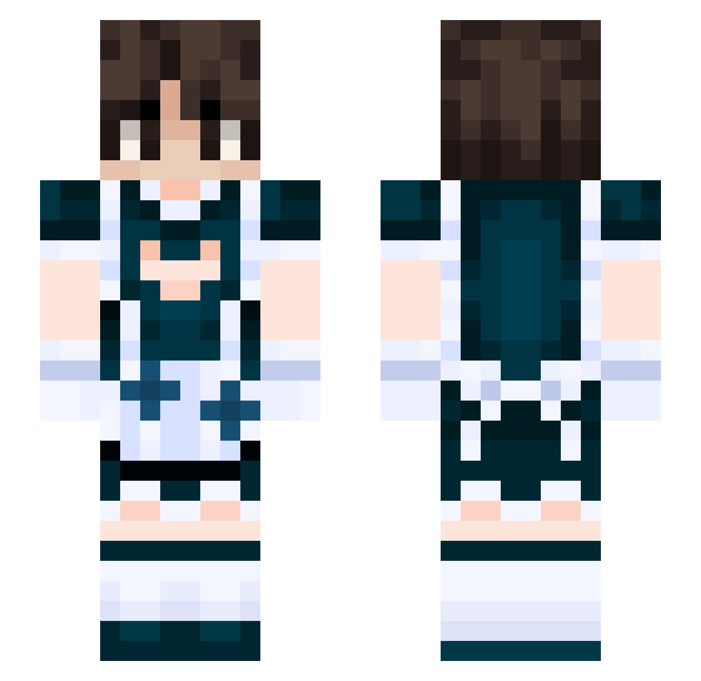 gibciuTONIEJA Minecraft skin, front and back view