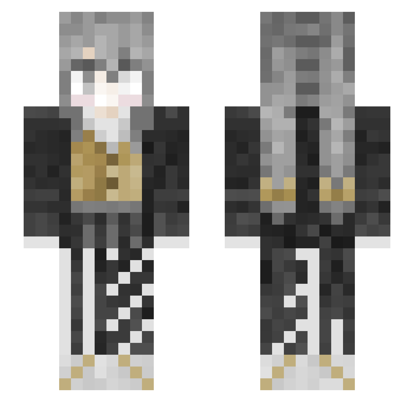 AliceWasntHere Minecraft skin, front and back view