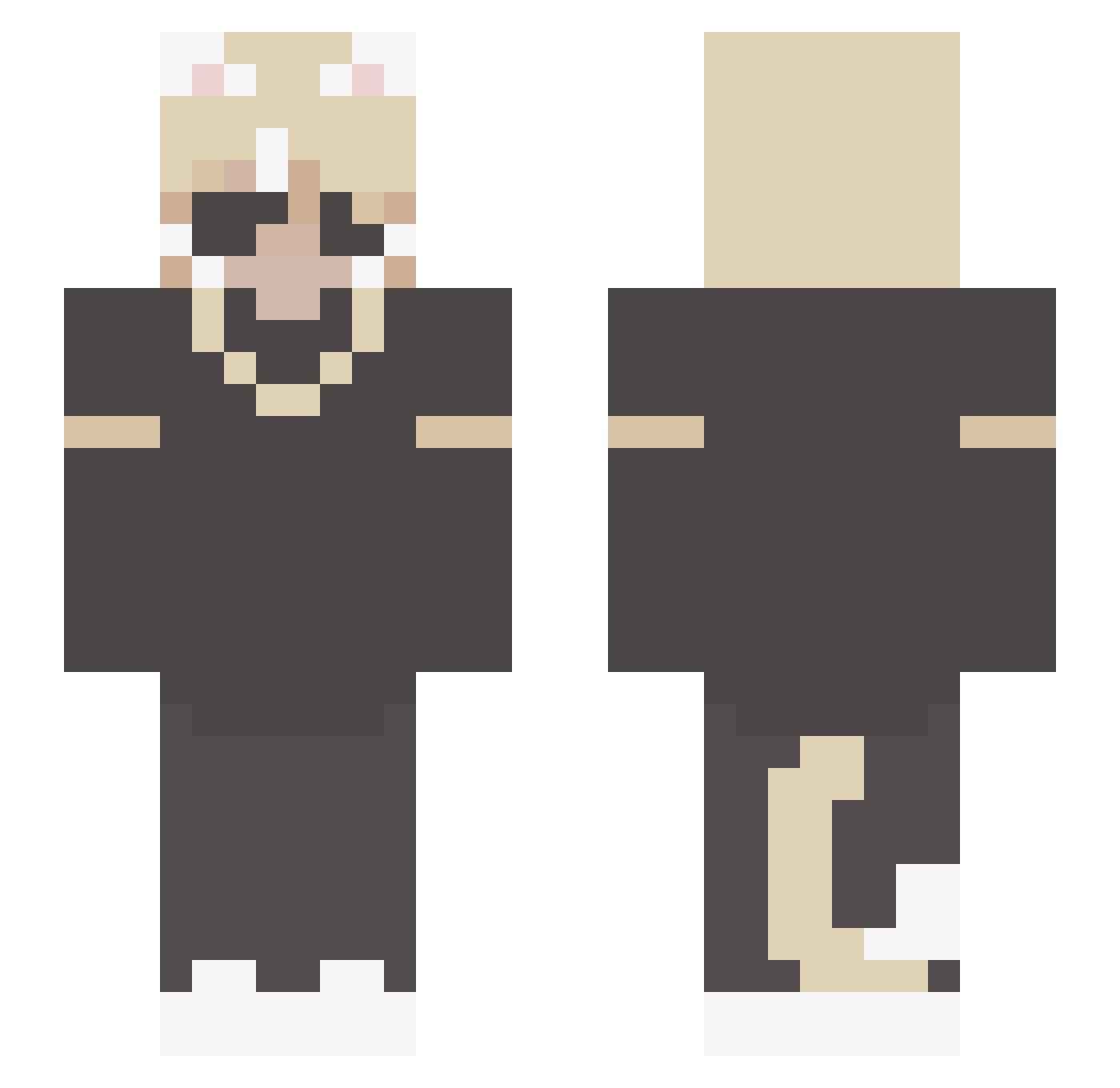 _Arataki Minecraft skin, front and back view