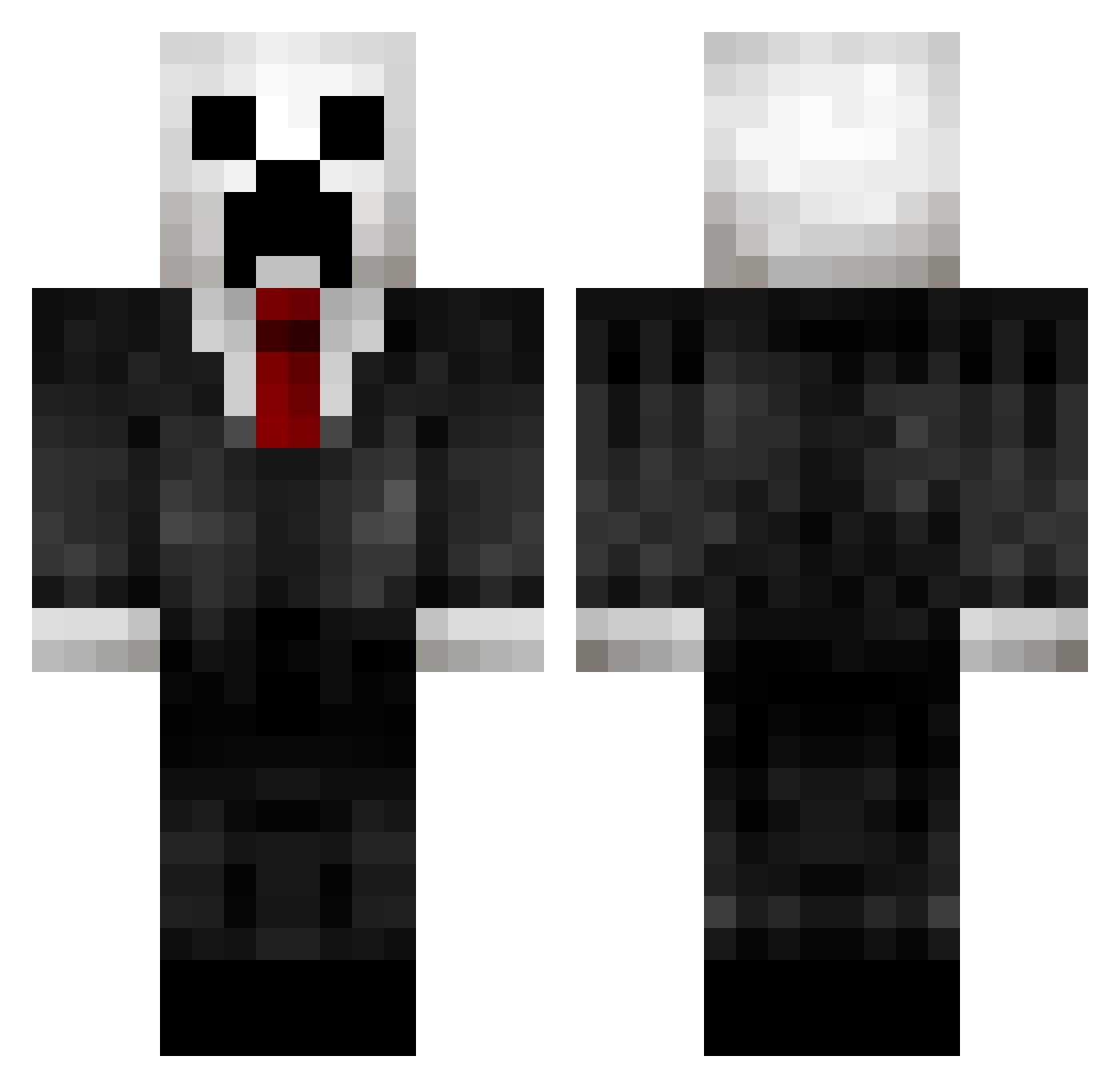zxlev Minecraft skin, front and back view