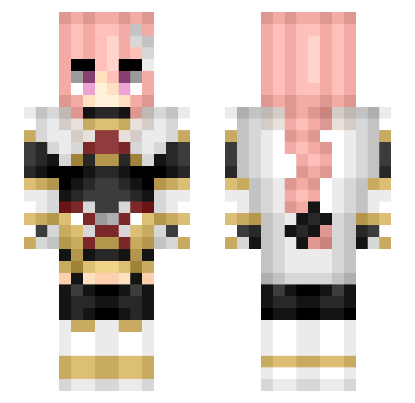 m4xow Minecraft skin, front and back view